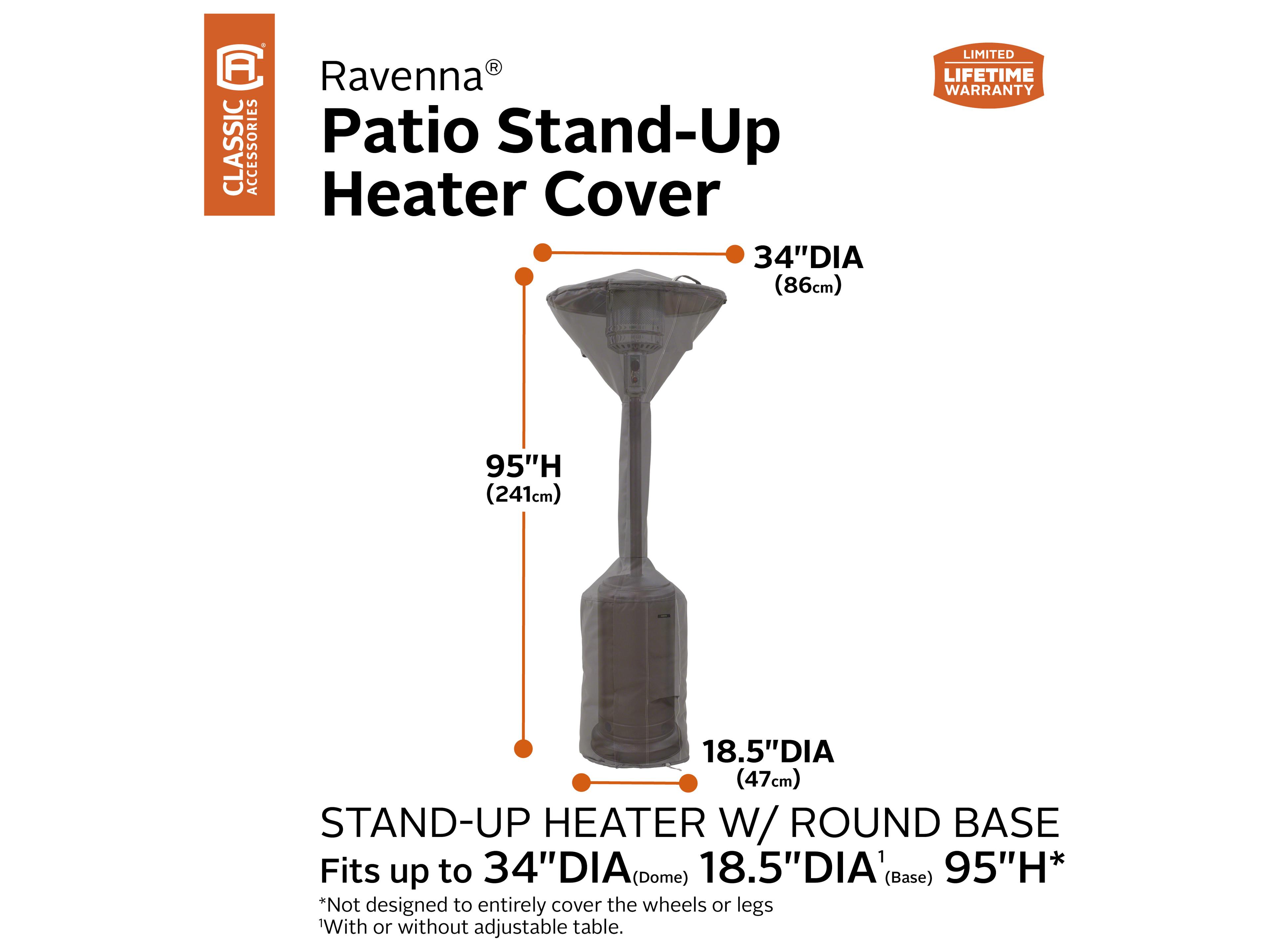 Duck Covers Ravenna Dark Taupe 34 Inch Standup Heater Cover