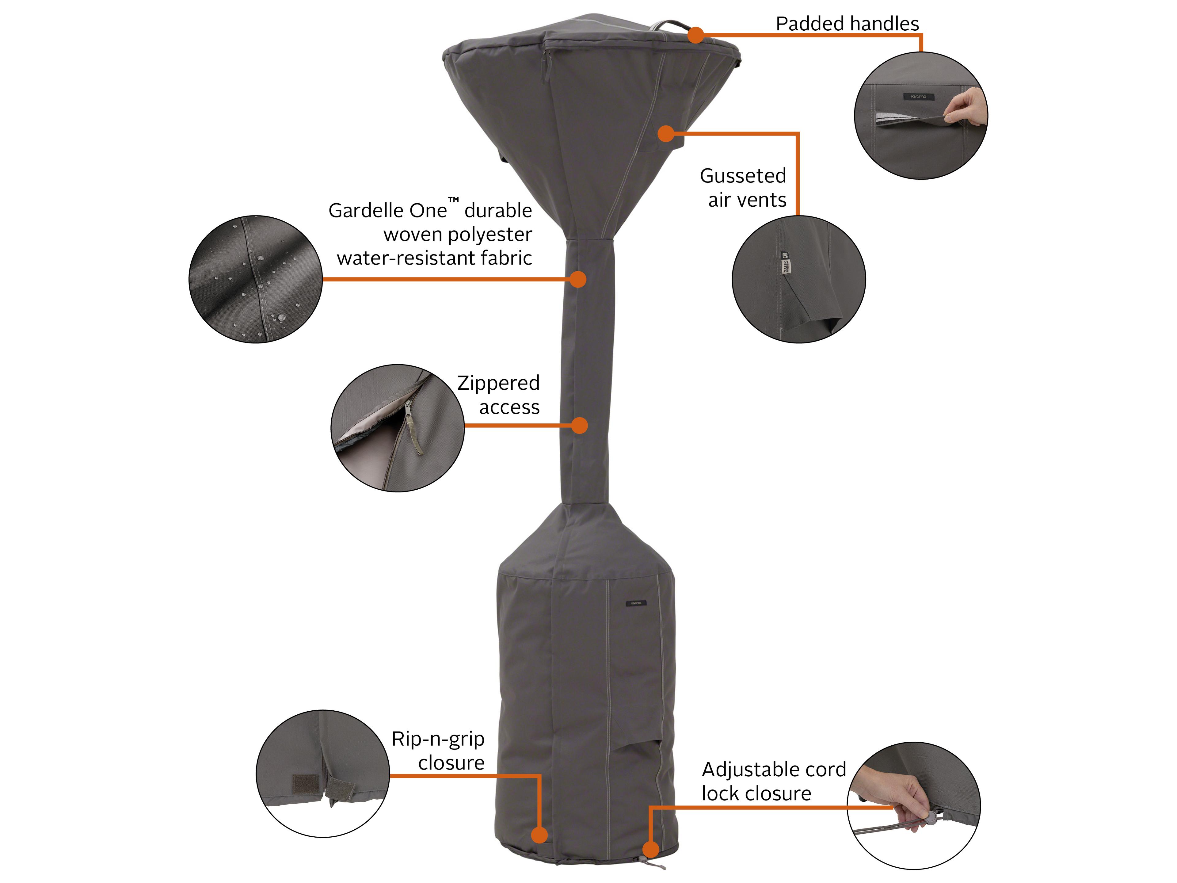 Duck Covers Ravenna Dark Taupe 34 Inch Standup Heater Cover