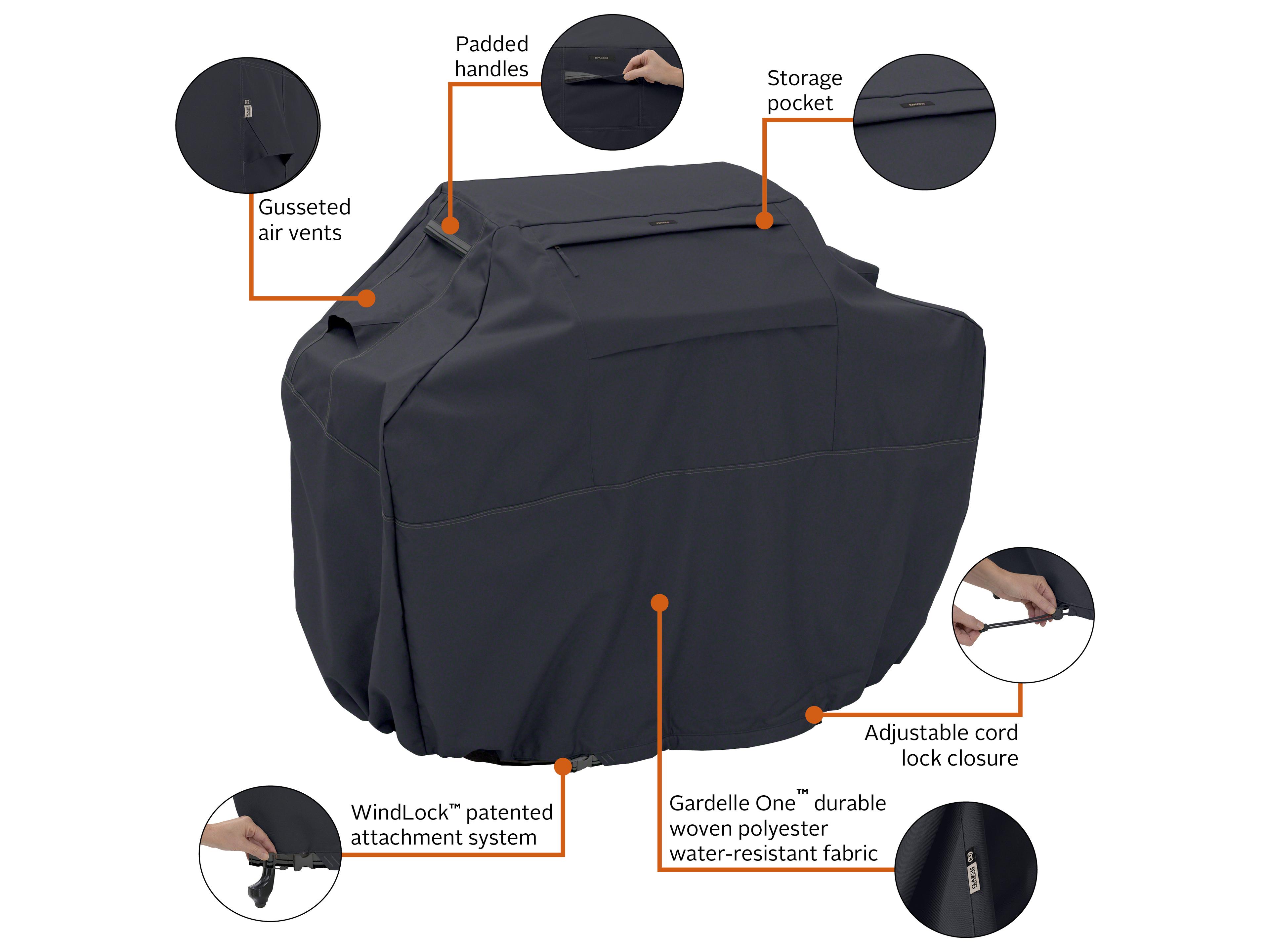 Duck Covers Ravenna Black 82 Inch XXXL BBQ Grill Cover