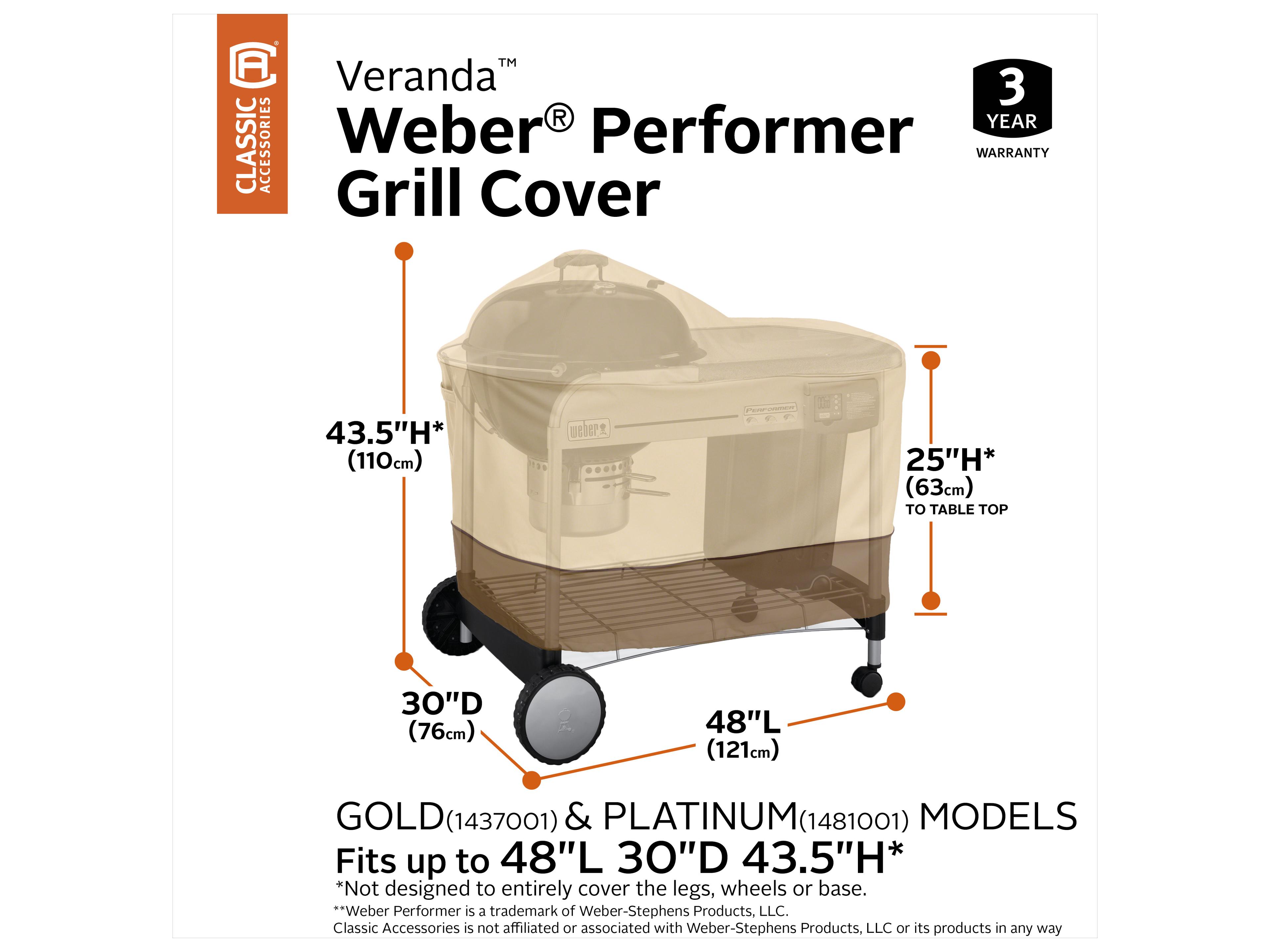 Duck Covers Veranda Pebble 48 Inch BBQ Grill Cover