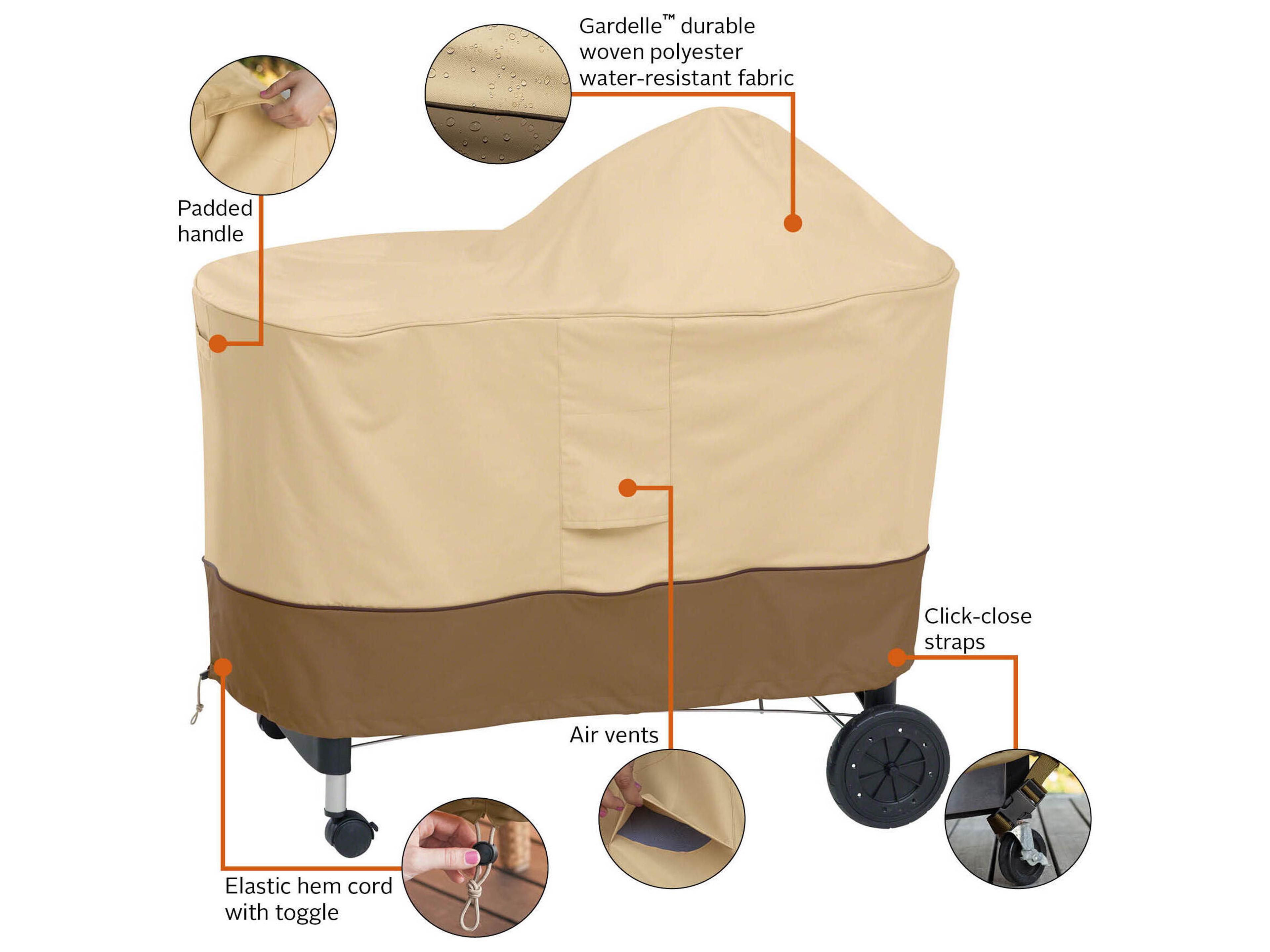 Duck Covers Veranda Pebble 48 Inch BBQ Grill Cover