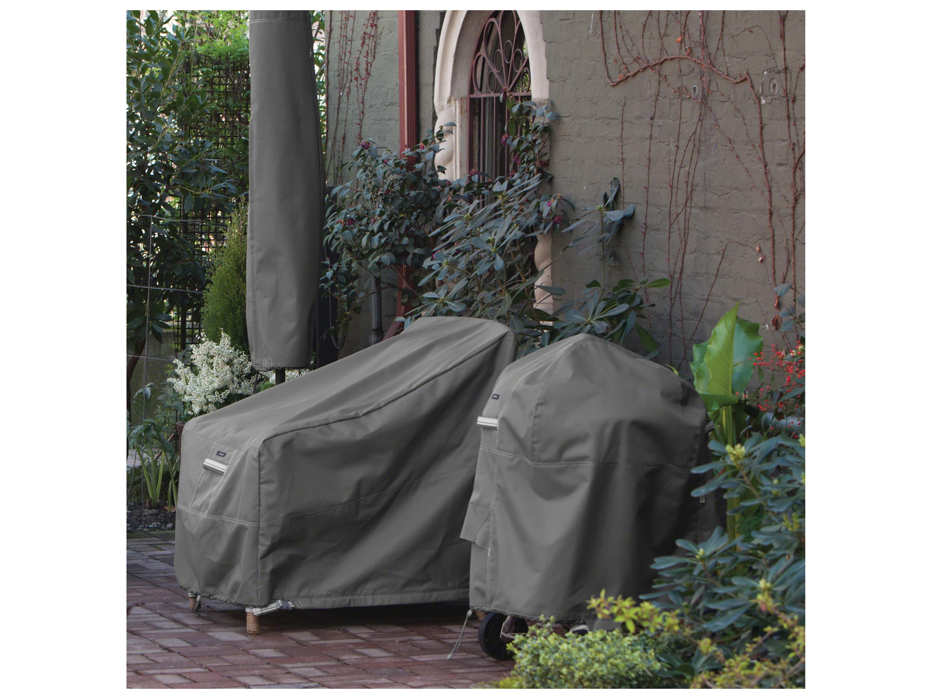 Duck Covers Ravenna Dark Taupe 77 Inch Stackable Chaise Cover