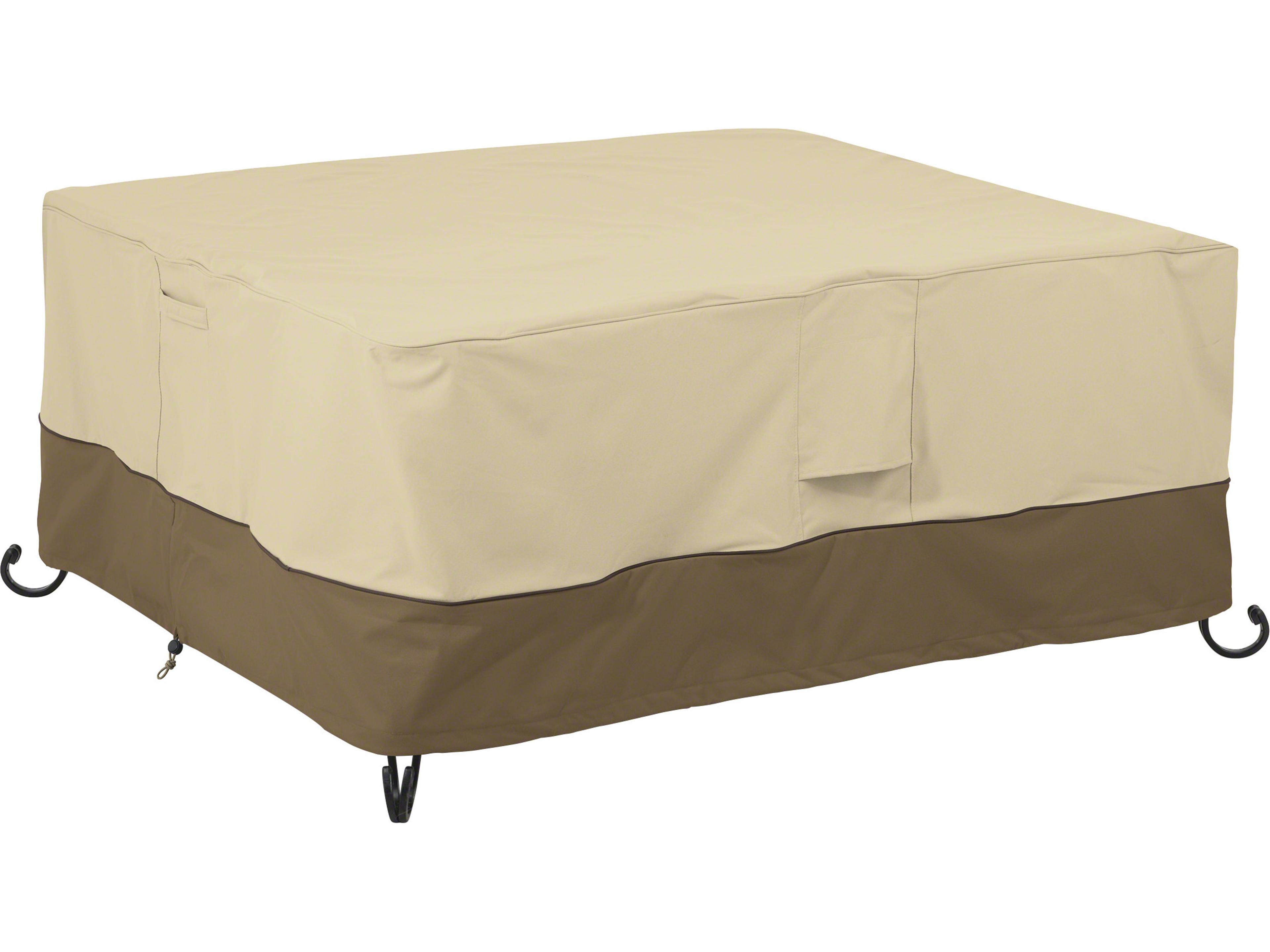 Veranda Pebble 40 Inch Rectangular Fire Pit Table Cover