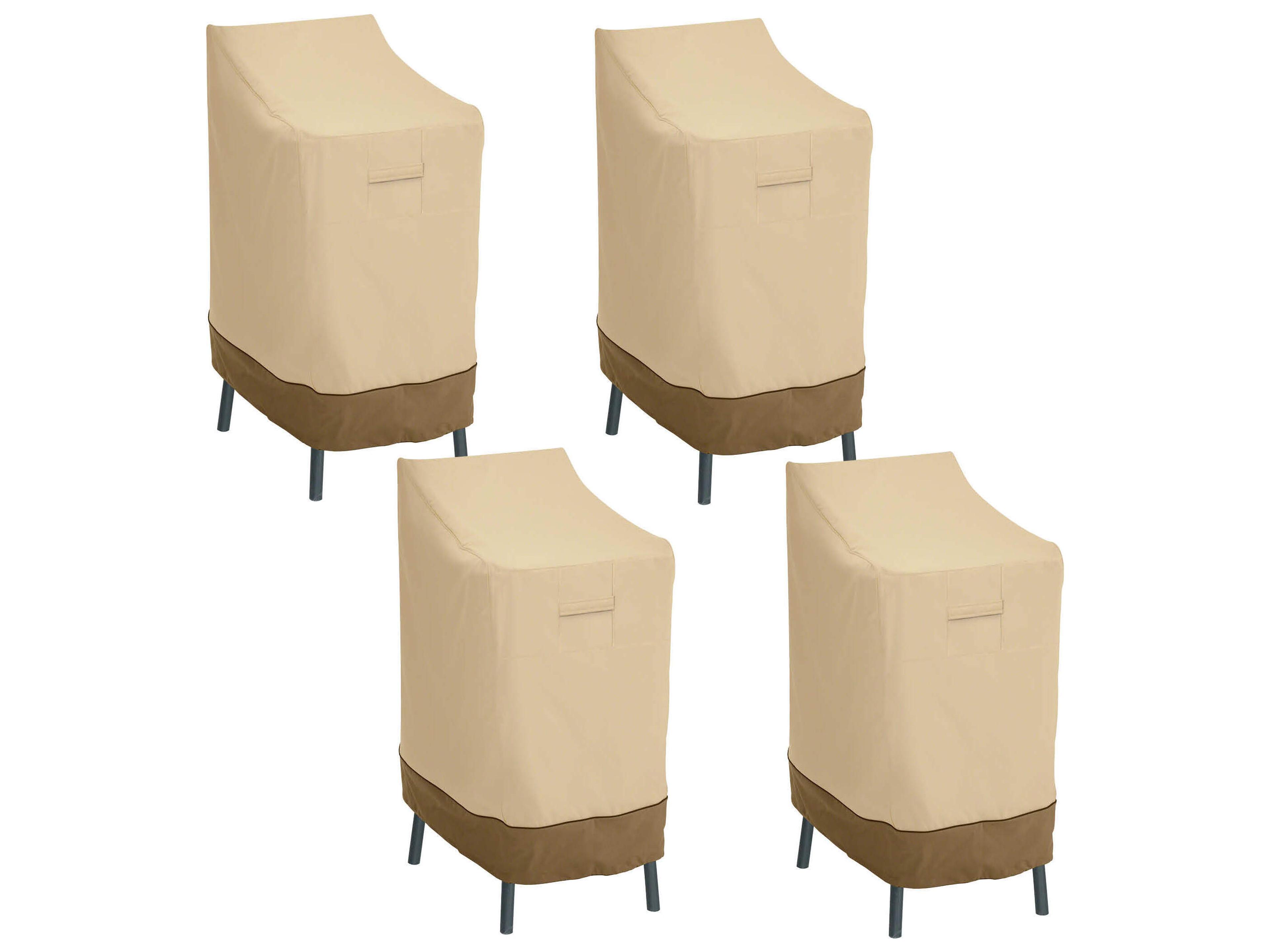Veranda Pebble 26 Inch Bar Chair & Stool Cover in 4 Packs