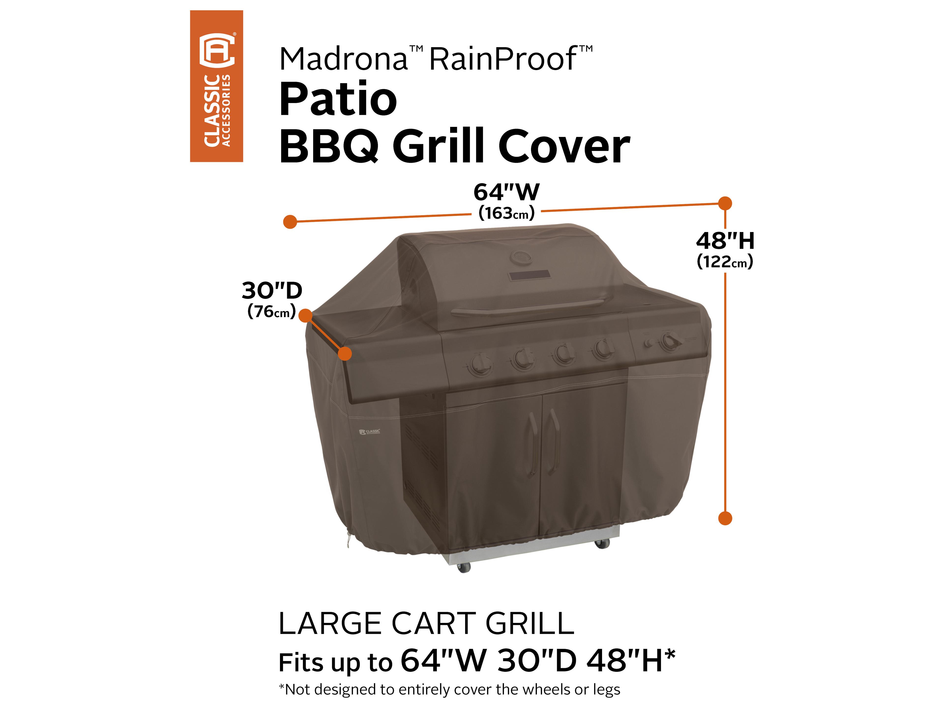 Duck Covers Madrona Dark Cocoa 64 Inch BBQ Grill Cover
