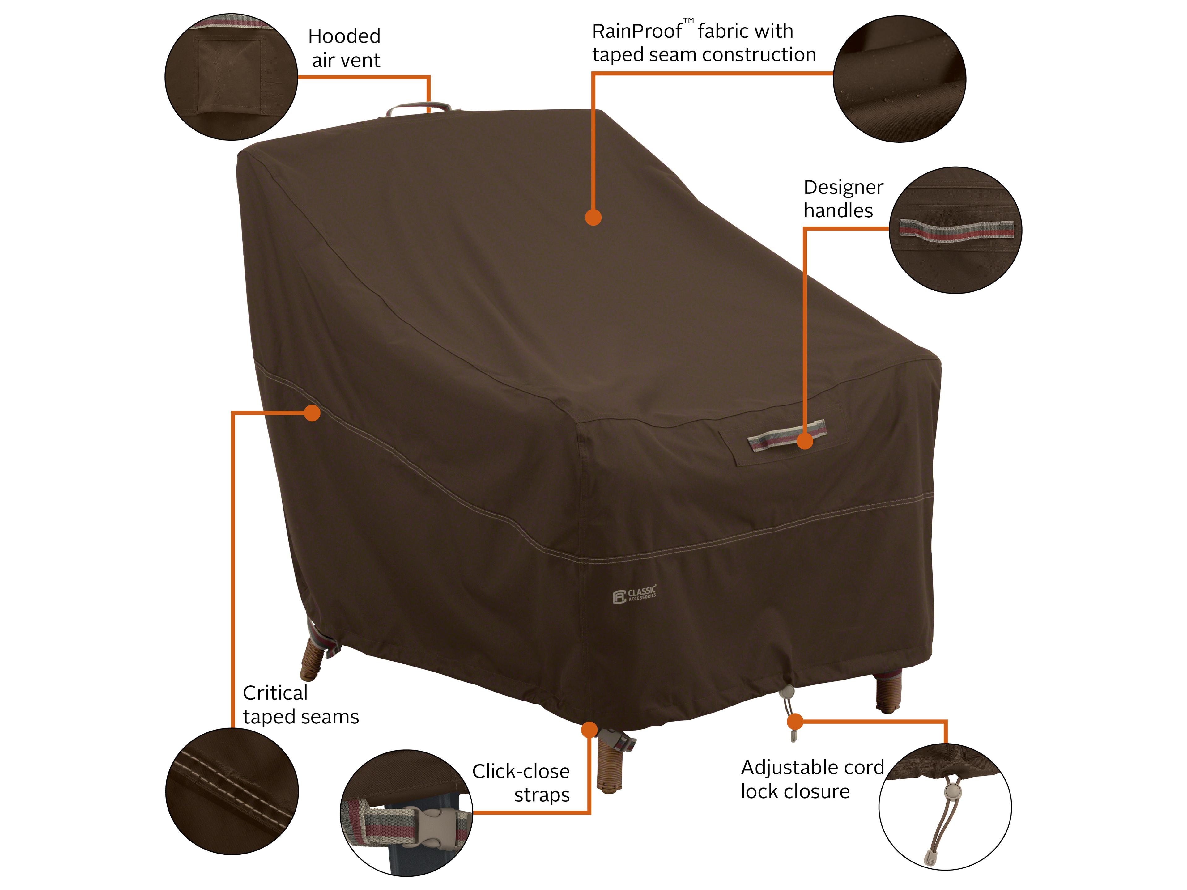 Duck Covers Madrona Dark Cocoa 38 Inch Deep Lounge Cover