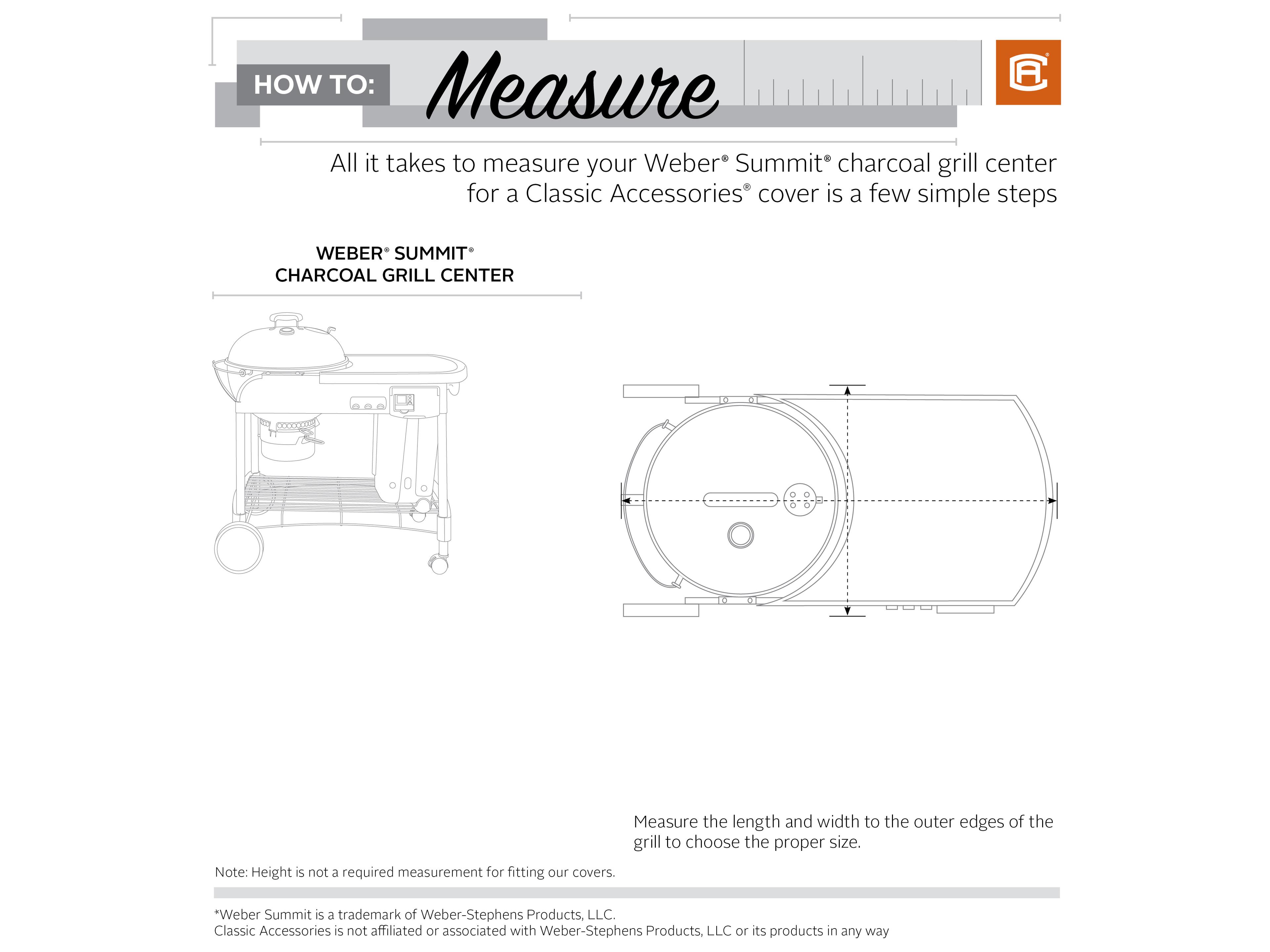 Duck Covers Ravenna Dark Taupe 62 Inch Weber Summit Grill Center Cover