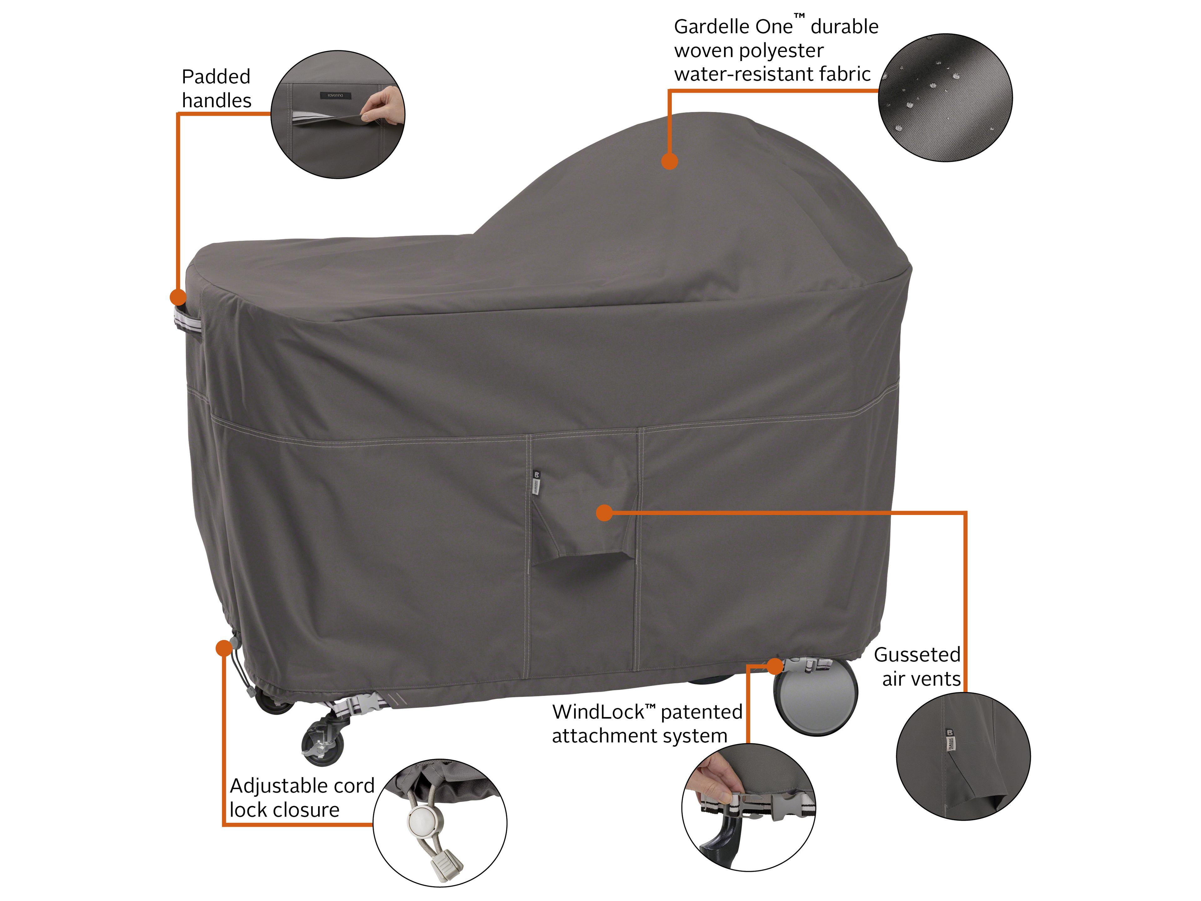 Duck Covers Ravenna Dark Taupe 62 Inch Weber Summit Grill Center Cover