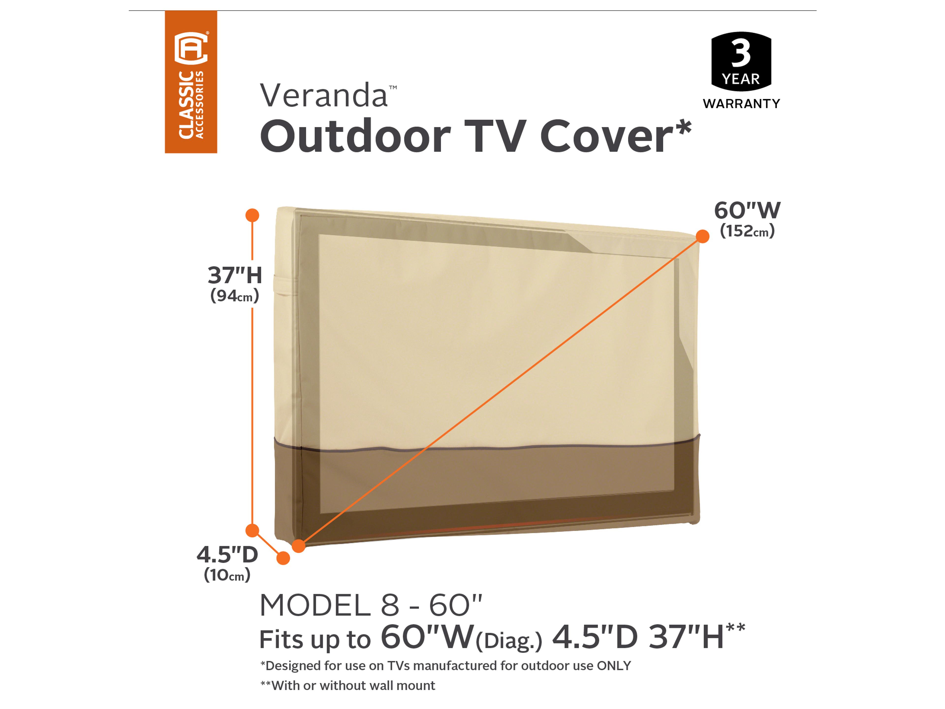 Duck Covers Veranda Pebble 62 Inch Outdoor TV Cover