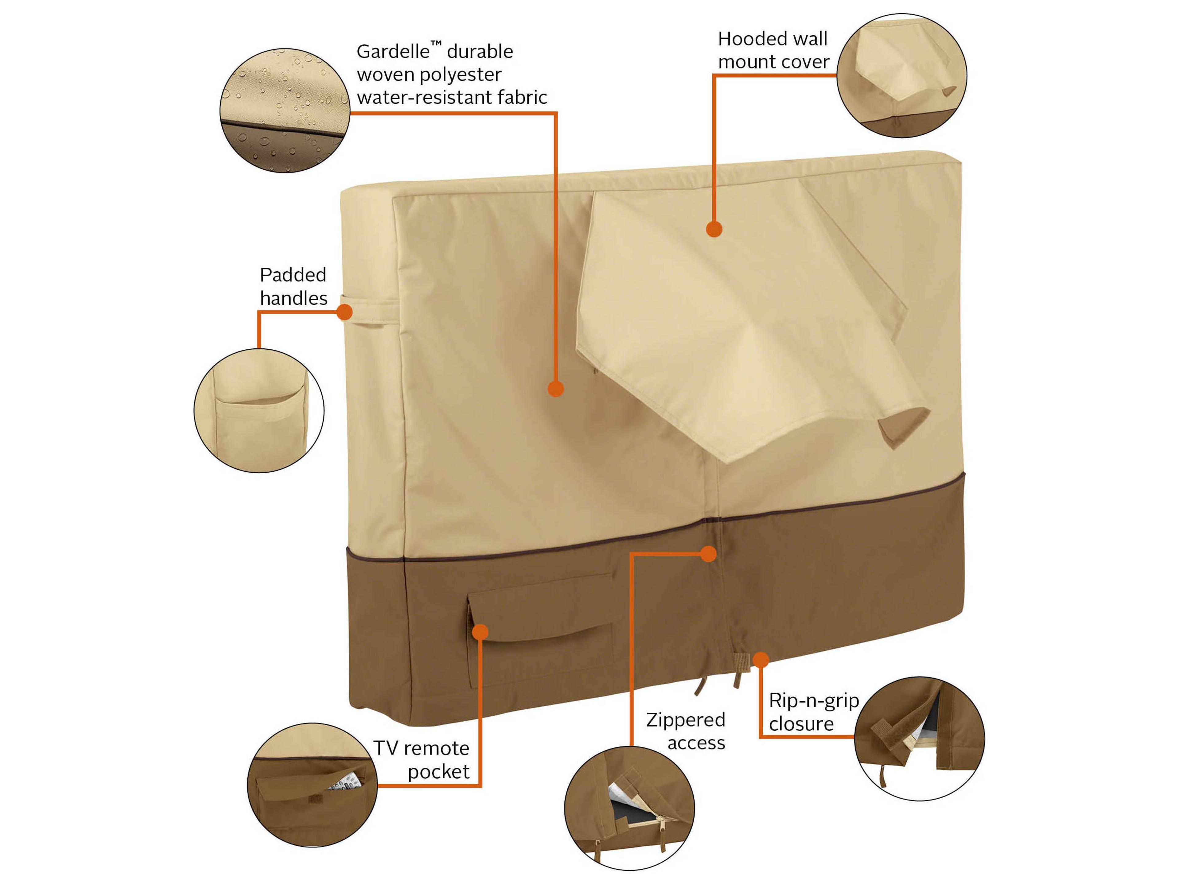 Duck Covers Veranda Pebble 62 Inch Outdoor TV Cover