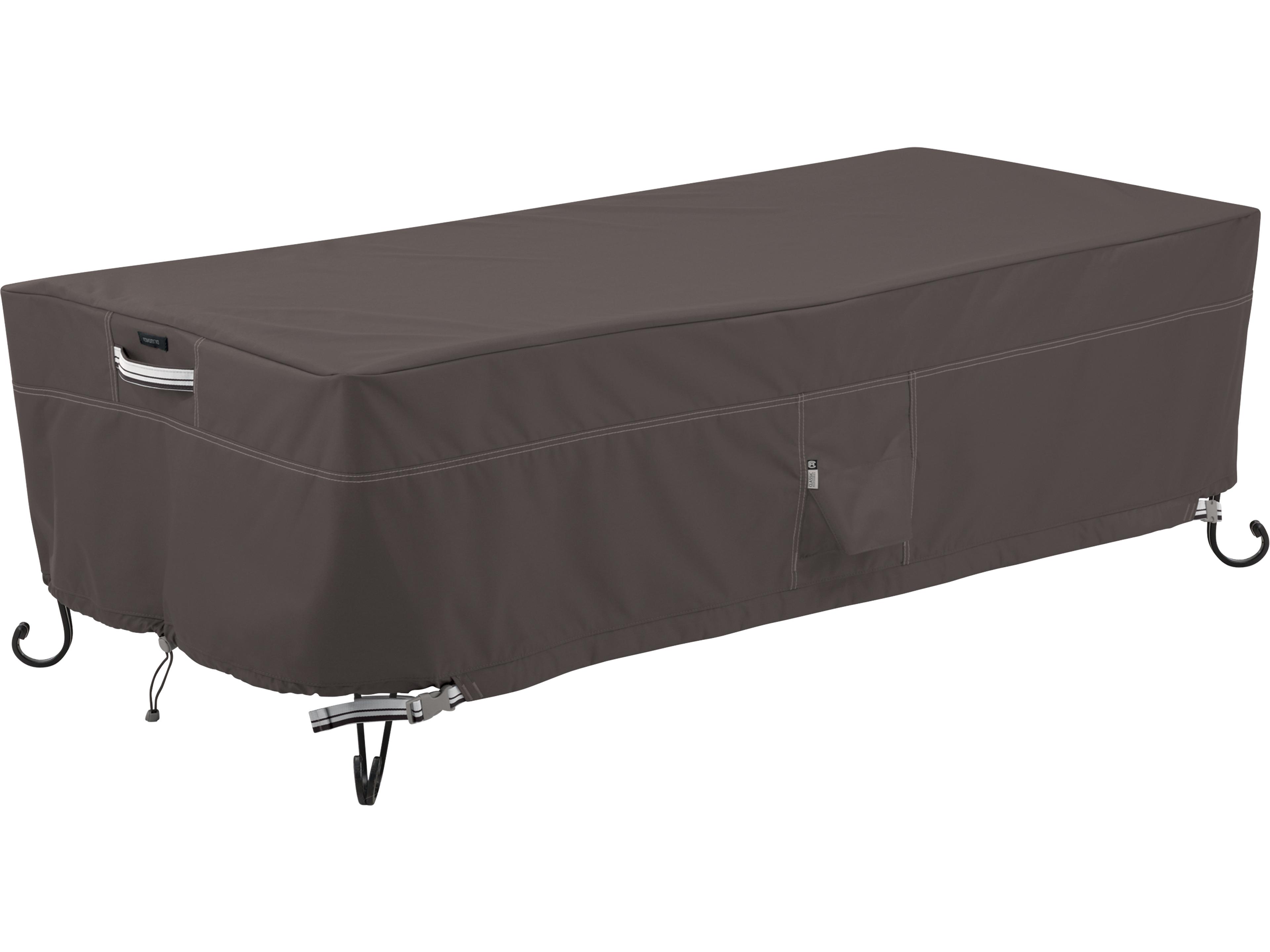 Ravenna Dark Taupe 62 Inch Rectangular Fire Pit Table Cover