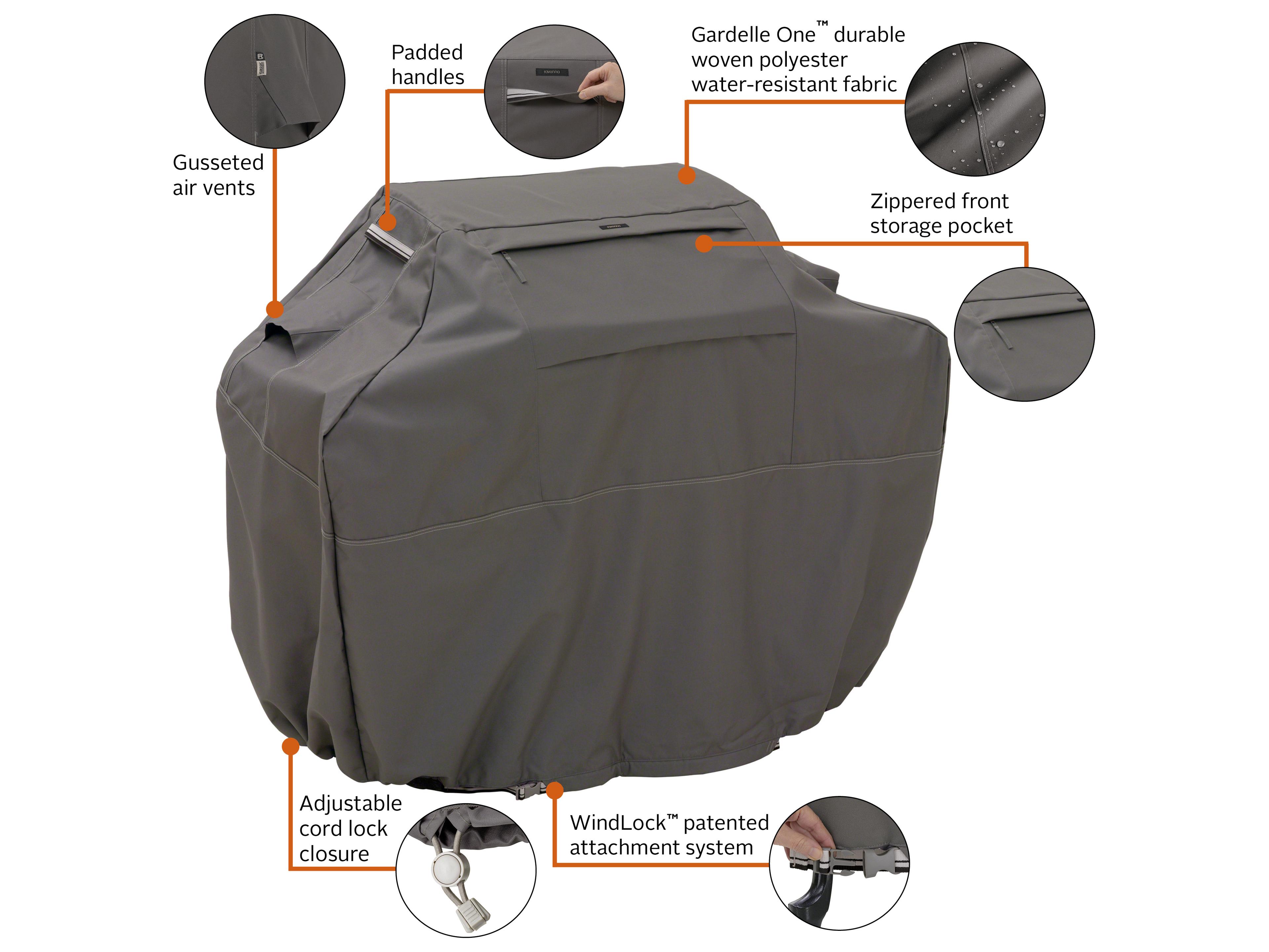 Duck Covers Ravenna Dark Taupe 44 Inch Cart BBQ Grill Cover