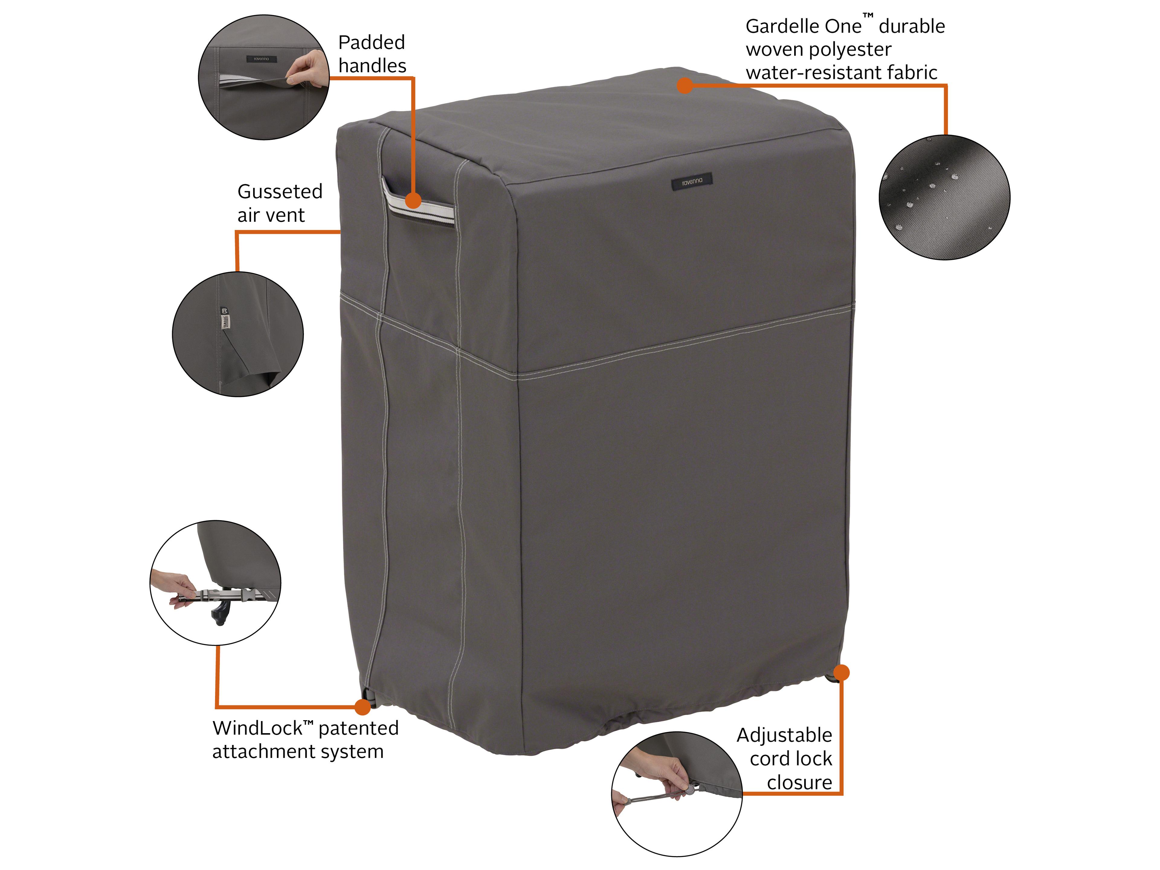 Duck Covers Ravenna Dark Taupe 26 Inch Square Smoker Grill Cover