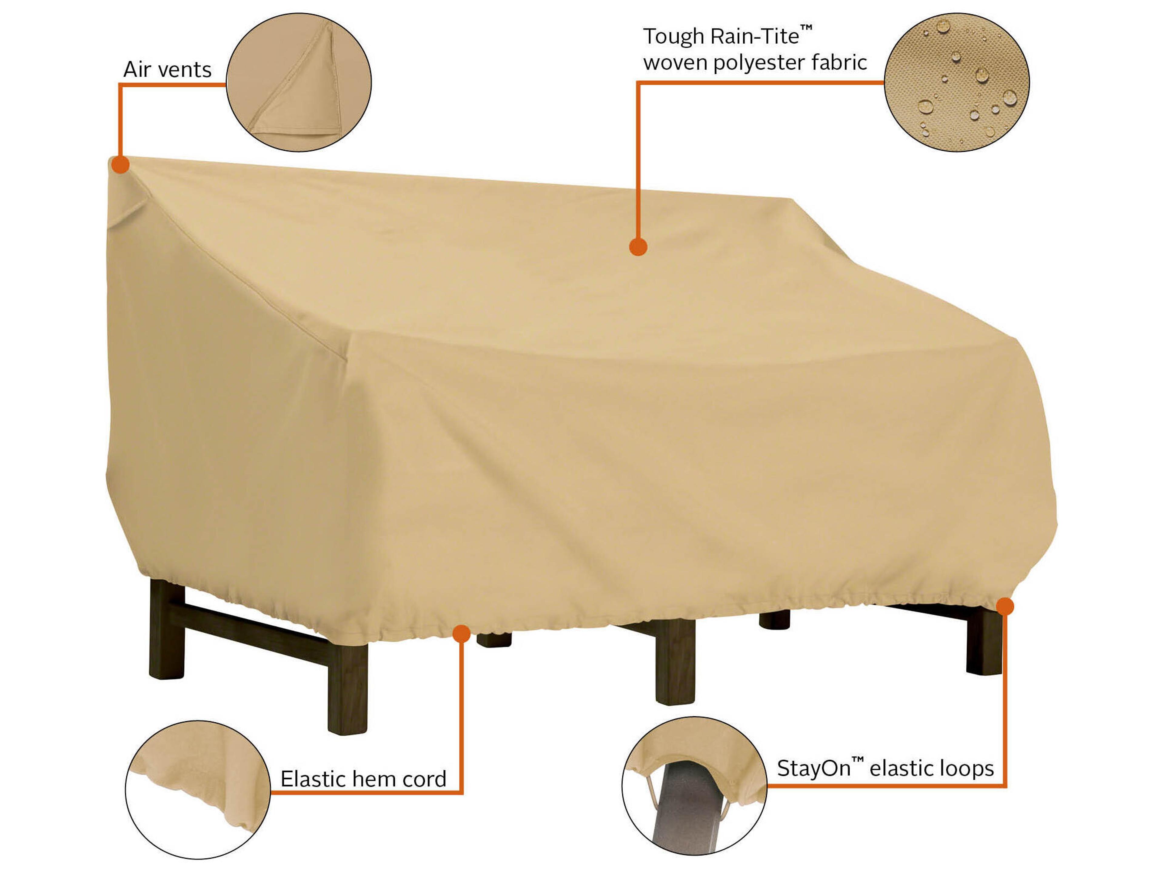 Duck Covers Terrazzo Sand 60 Inch Deep Loveseat Cover