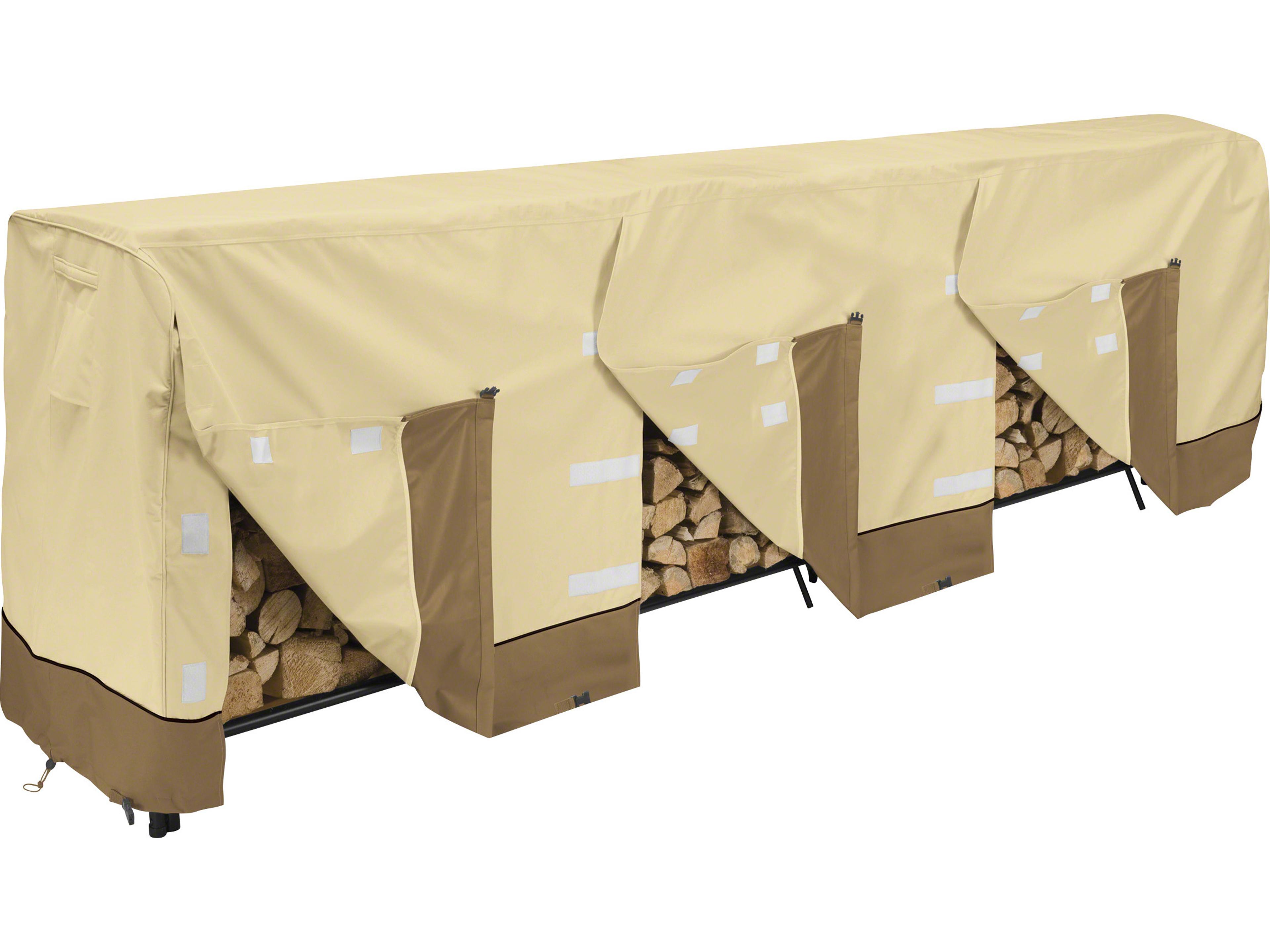 Veranda Pebble 148 Inch Large Log Rack Cover