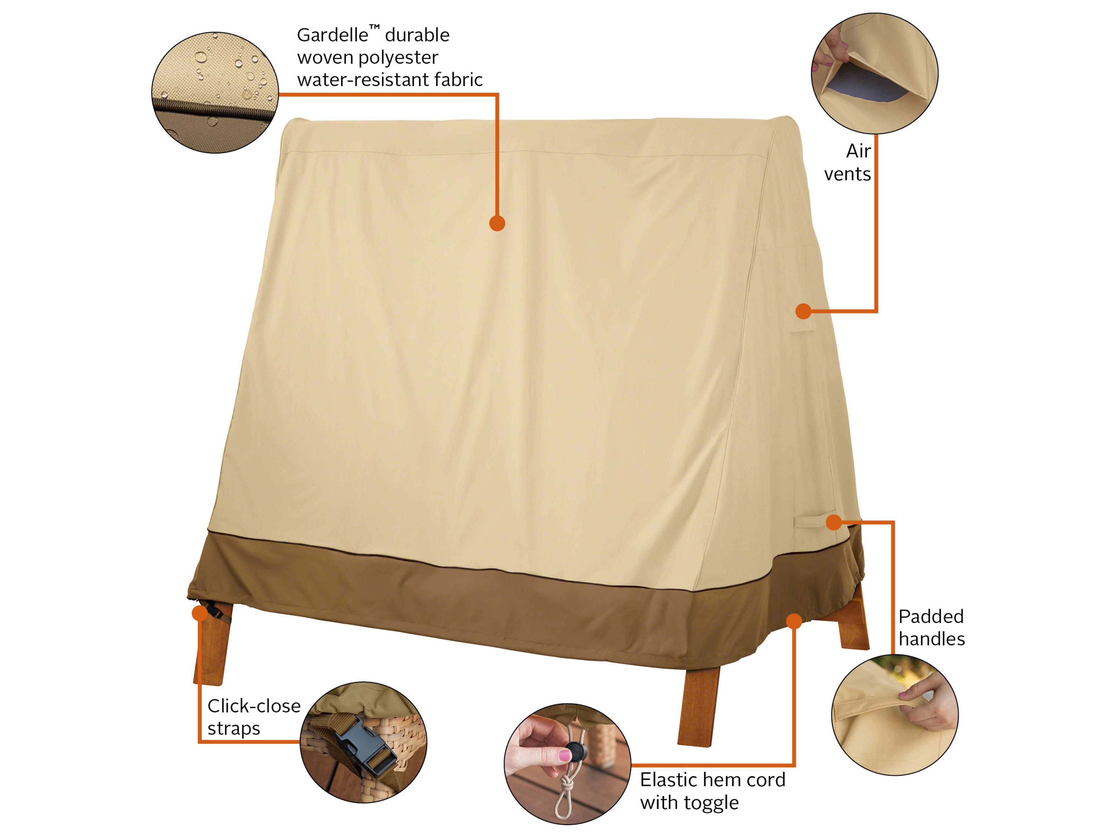 Duck Covers Veranda Pebble 77 Inch A-Frame Swing Cover