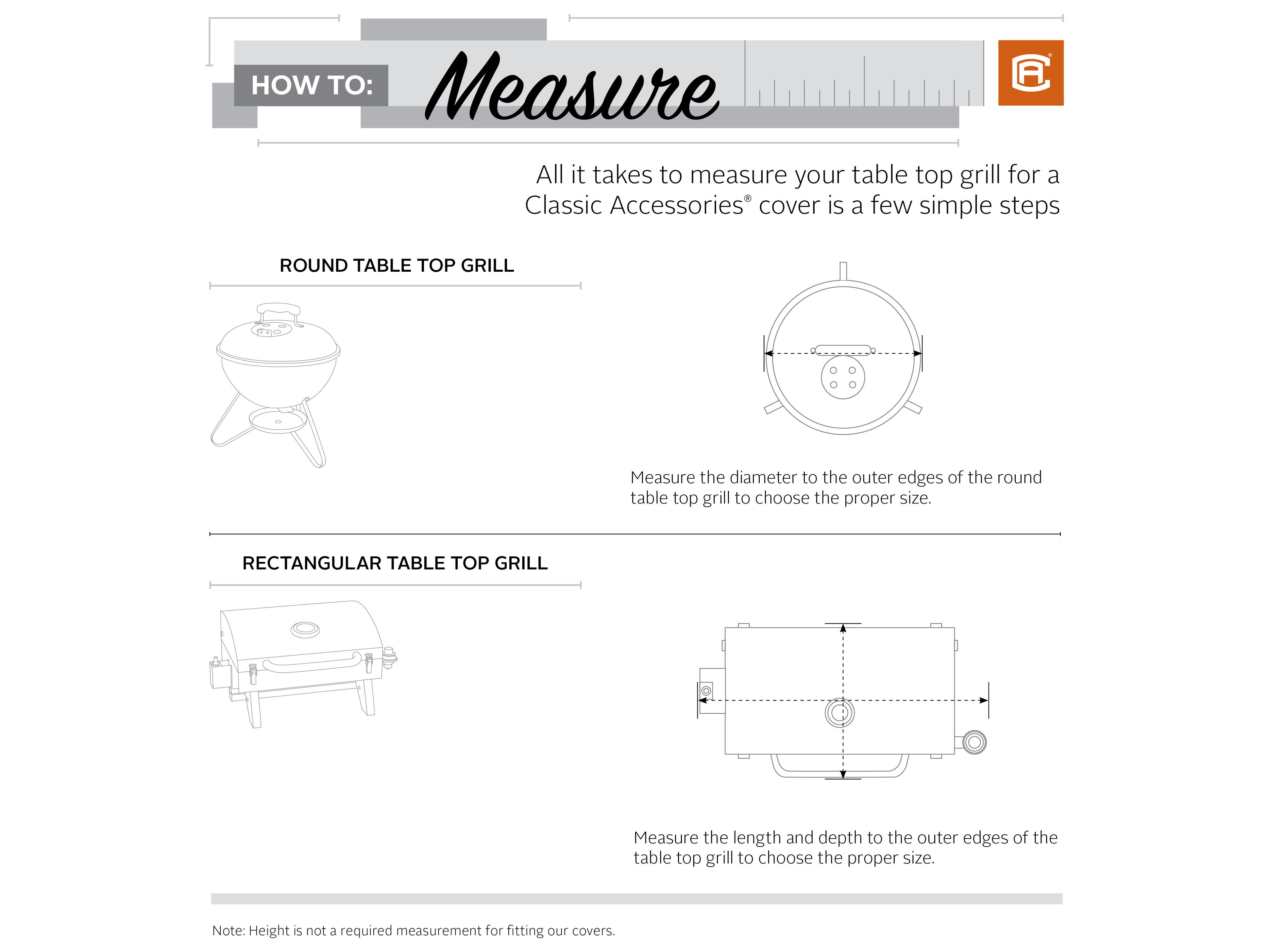 Duck Covers Veranda Pebble 29 Inch Rectangular Table Top Grill Cover