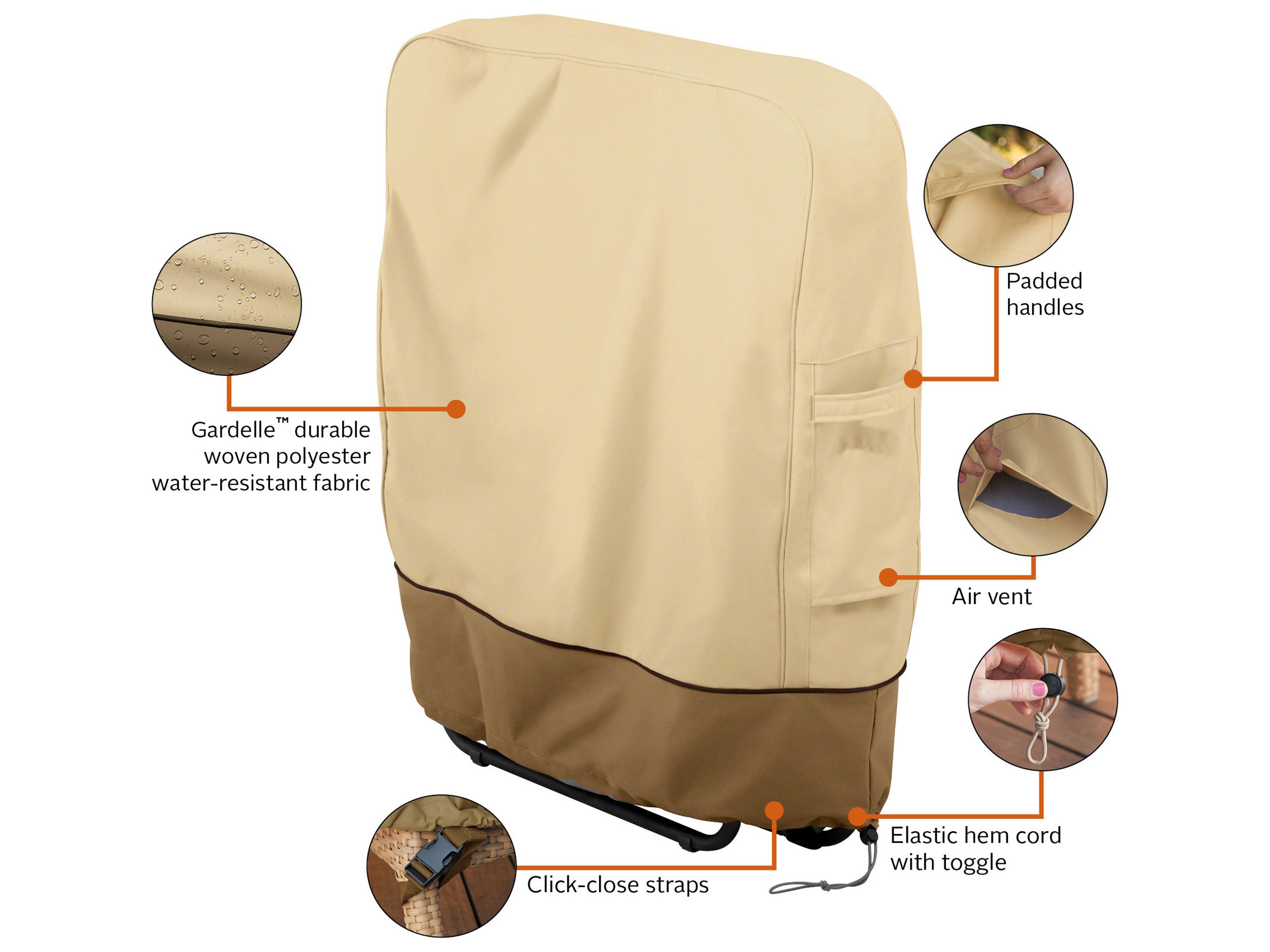 Duck Covers Veranda Pebble 28 Inch Zero Gravity Folding Chair Cover