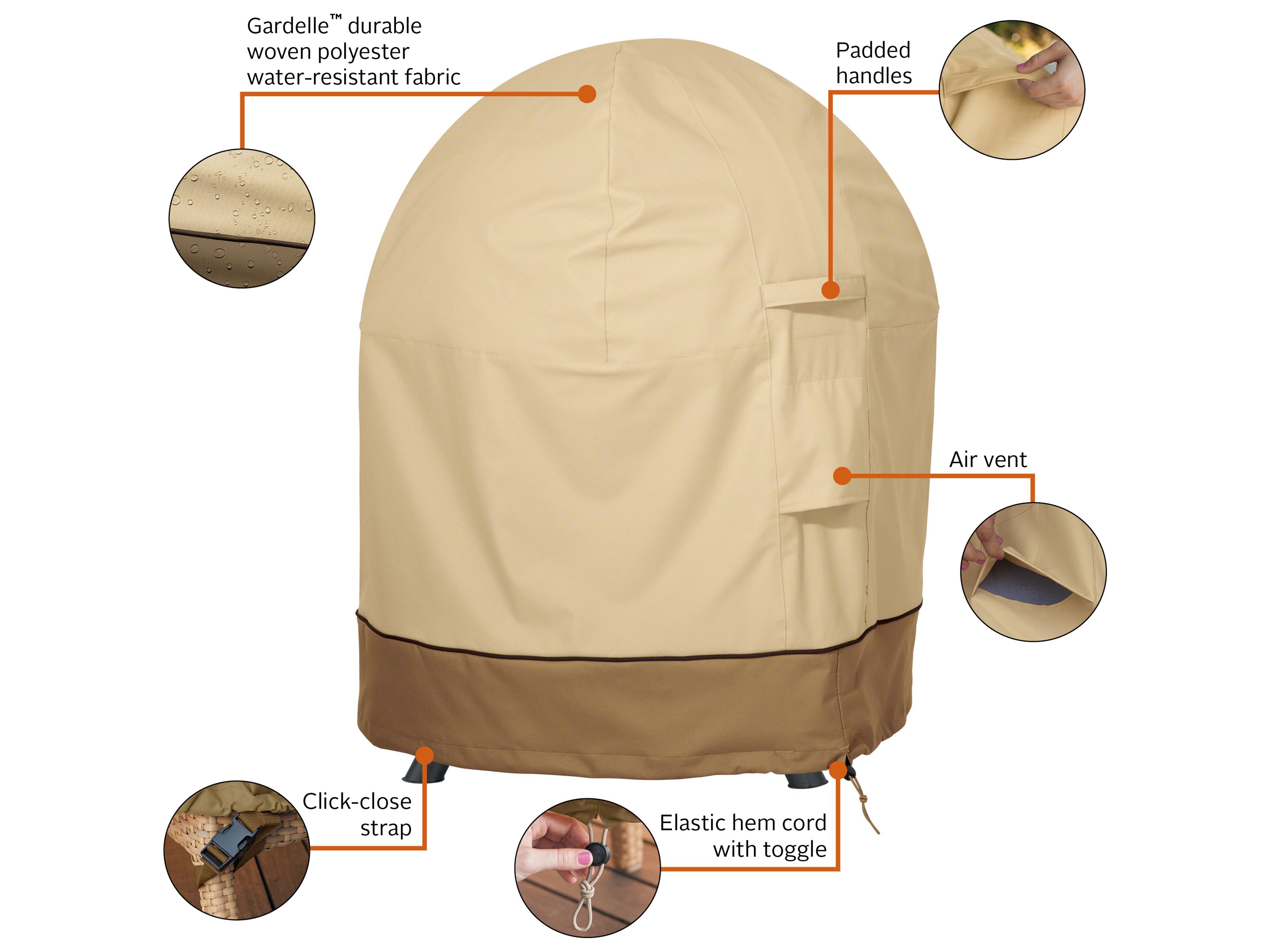 Duck Covers Veranda Pebble 34.1 Inch Globe Fire Pit Cover