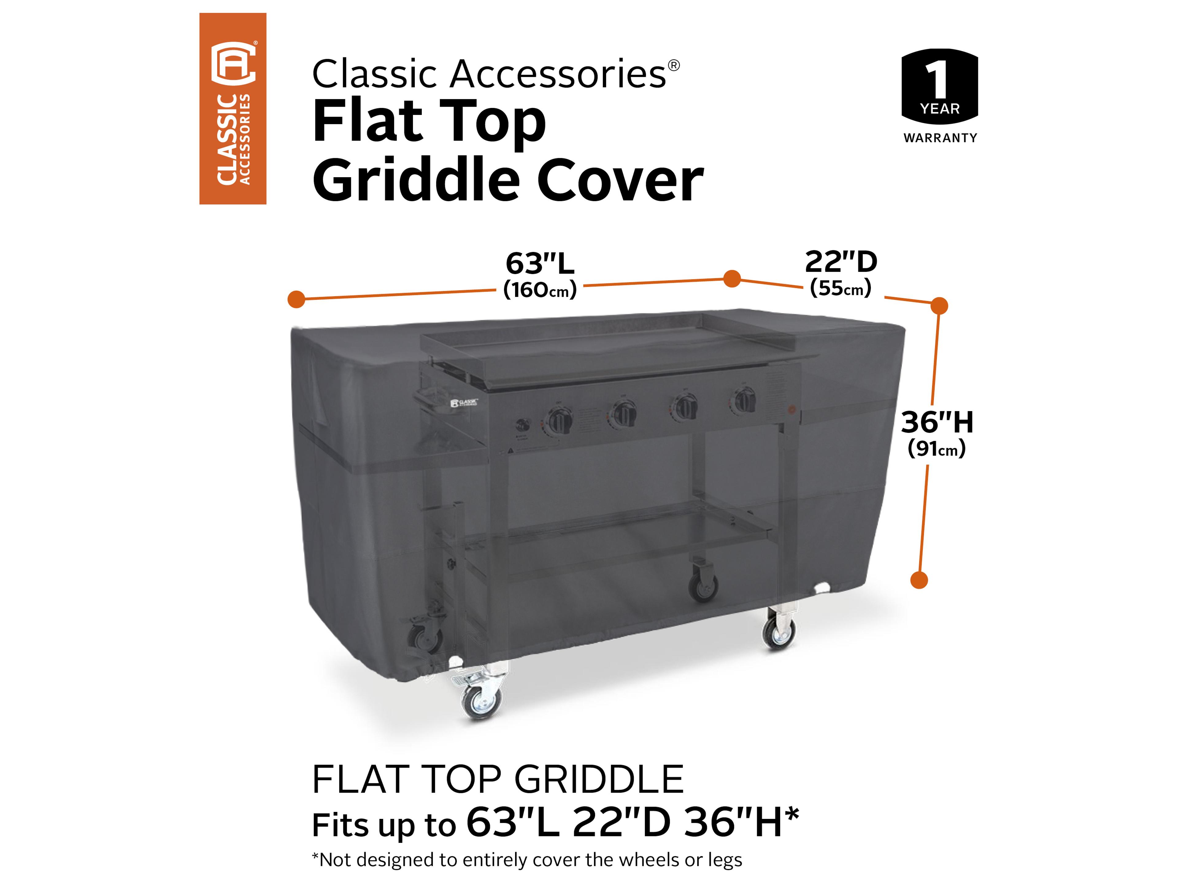 Duck Covers Classic Black 65 Inch Flat Top Griddle Cover