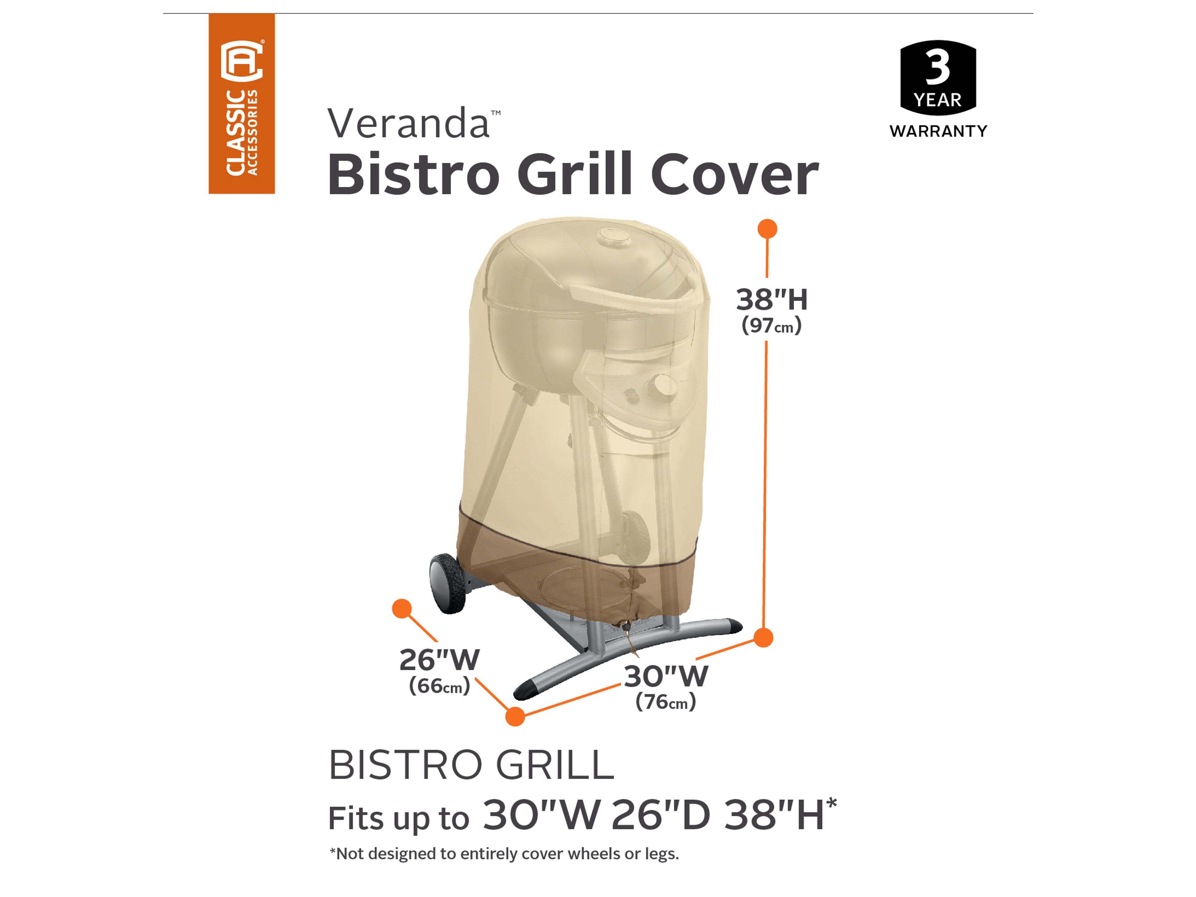 Duck Covers Veranda Pebble 24.2 Inch Bistro Grill Cover