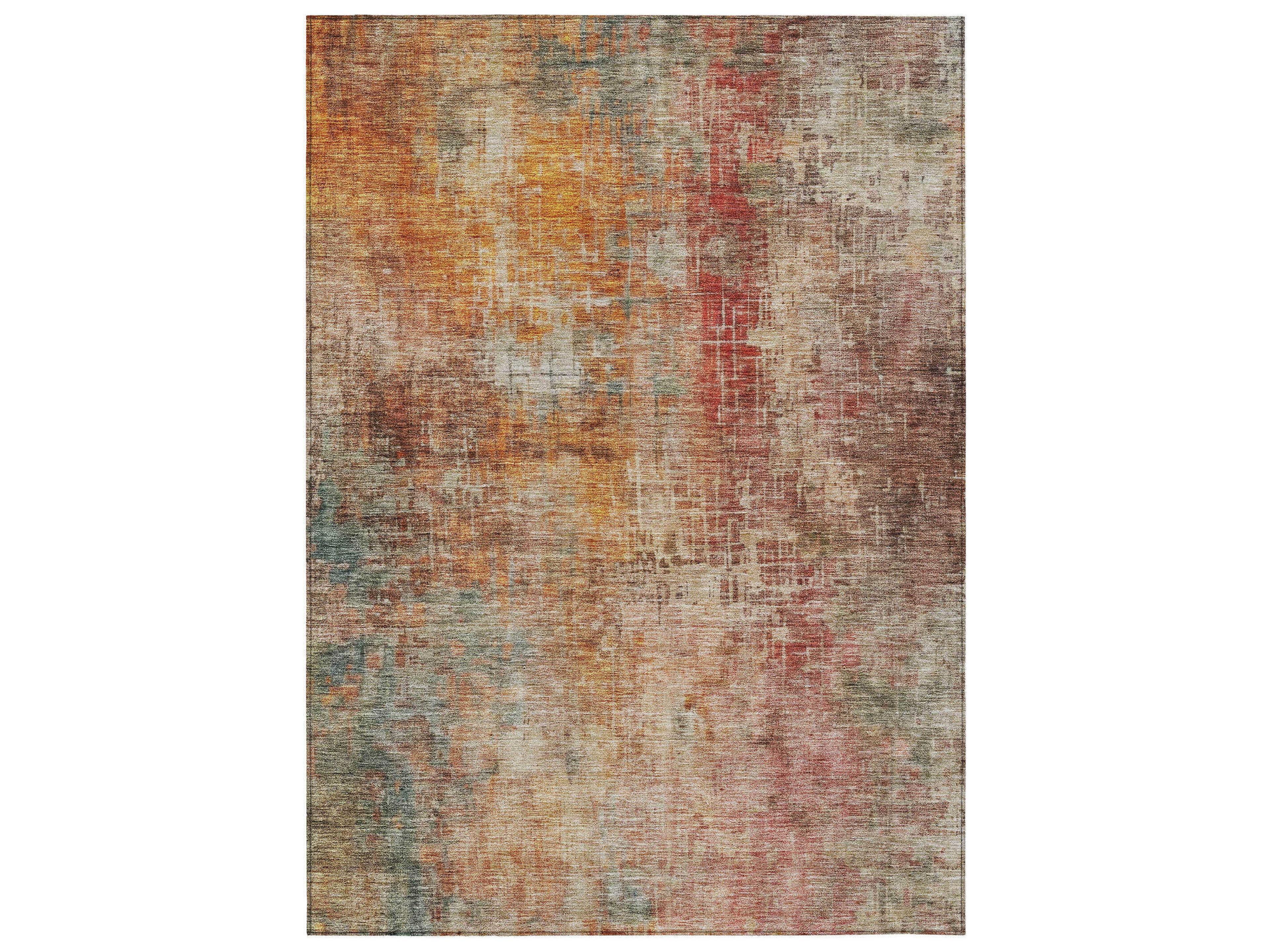 Chantille Abstract ACN1213 Tan Machine Washable Area Rug