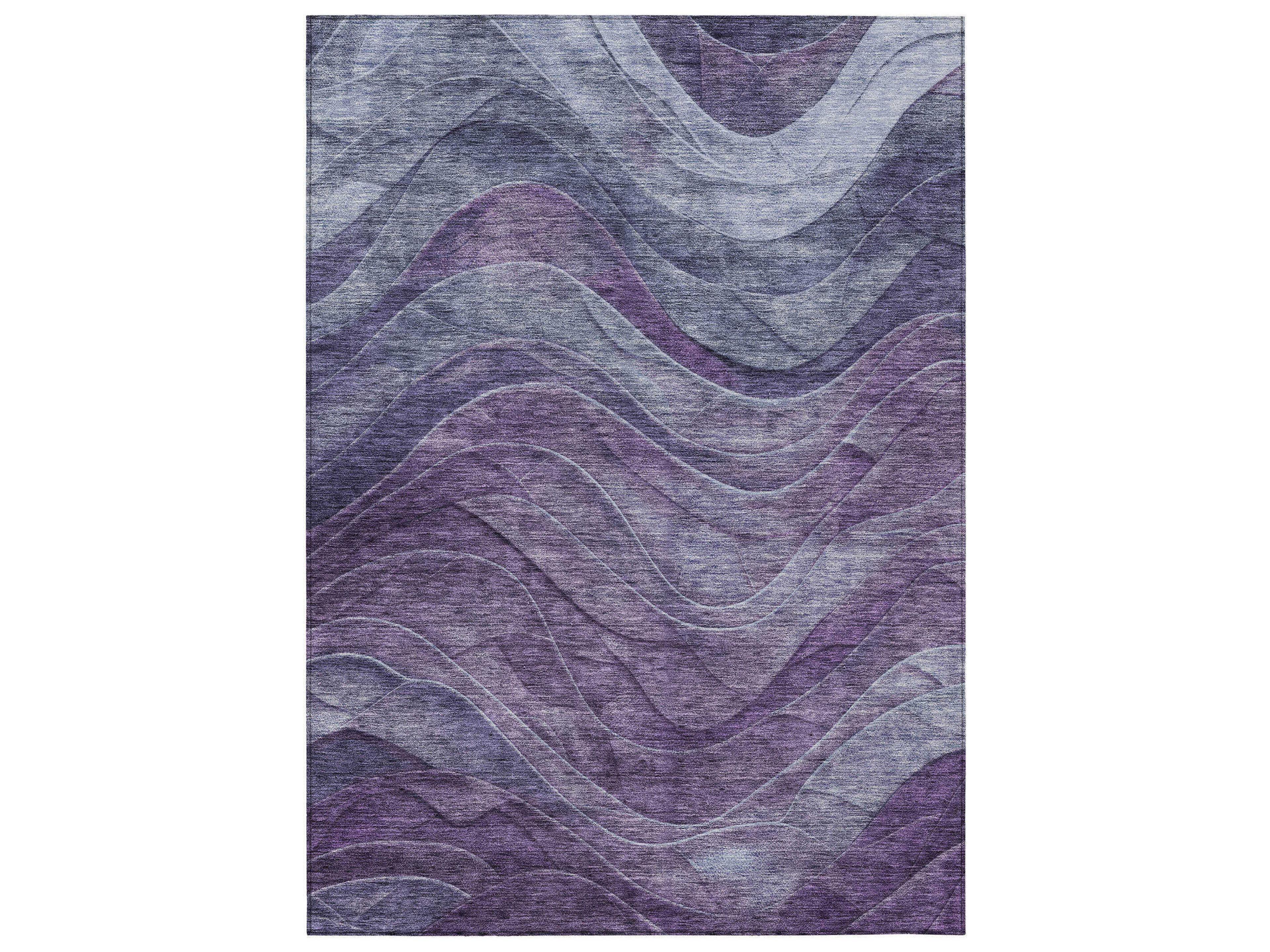 Action Purple Abstract Indoor Outdoor Rug