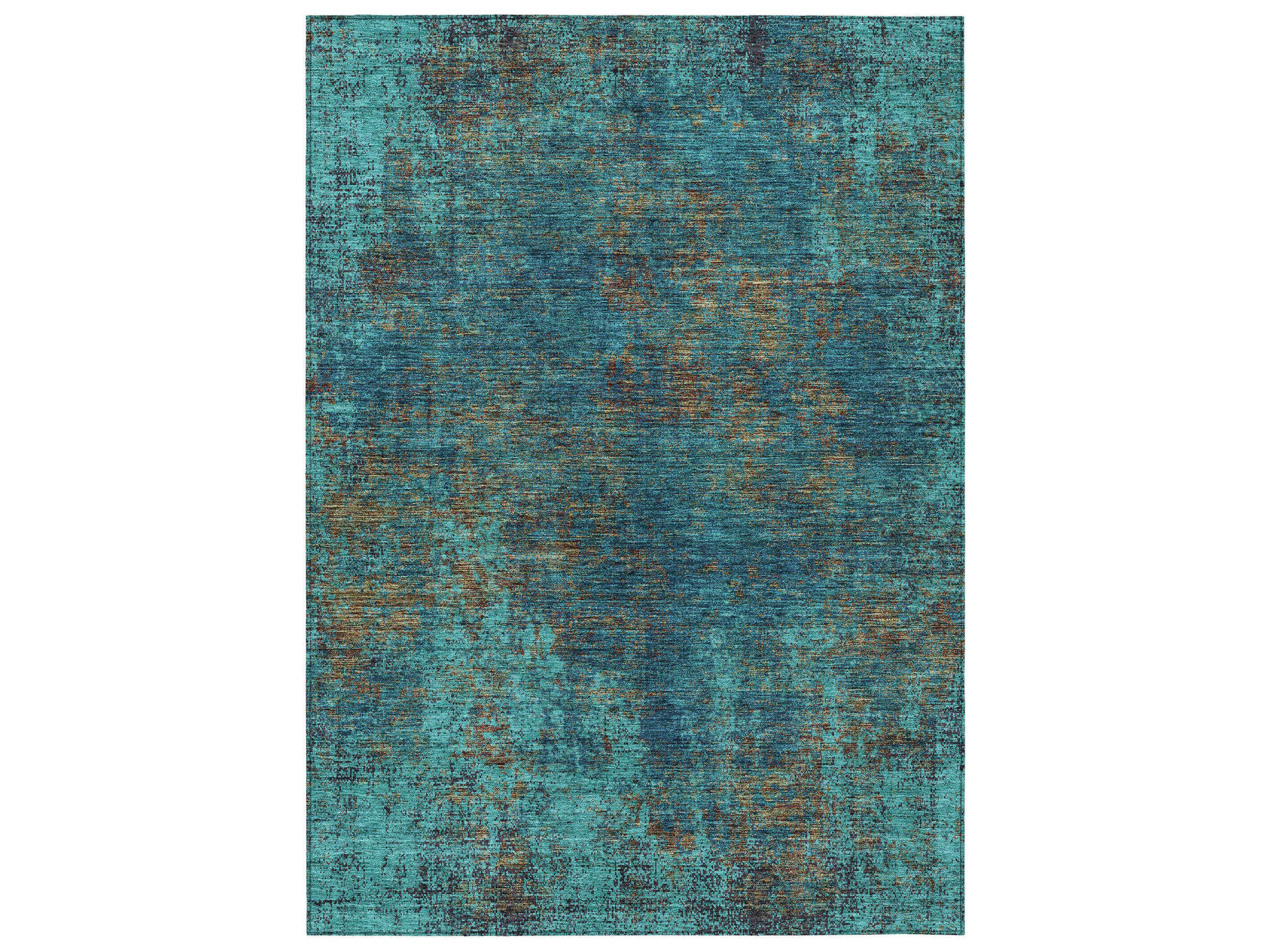 Chantille ACN940 Teal Area Rug Abstract Indoor Outdoor