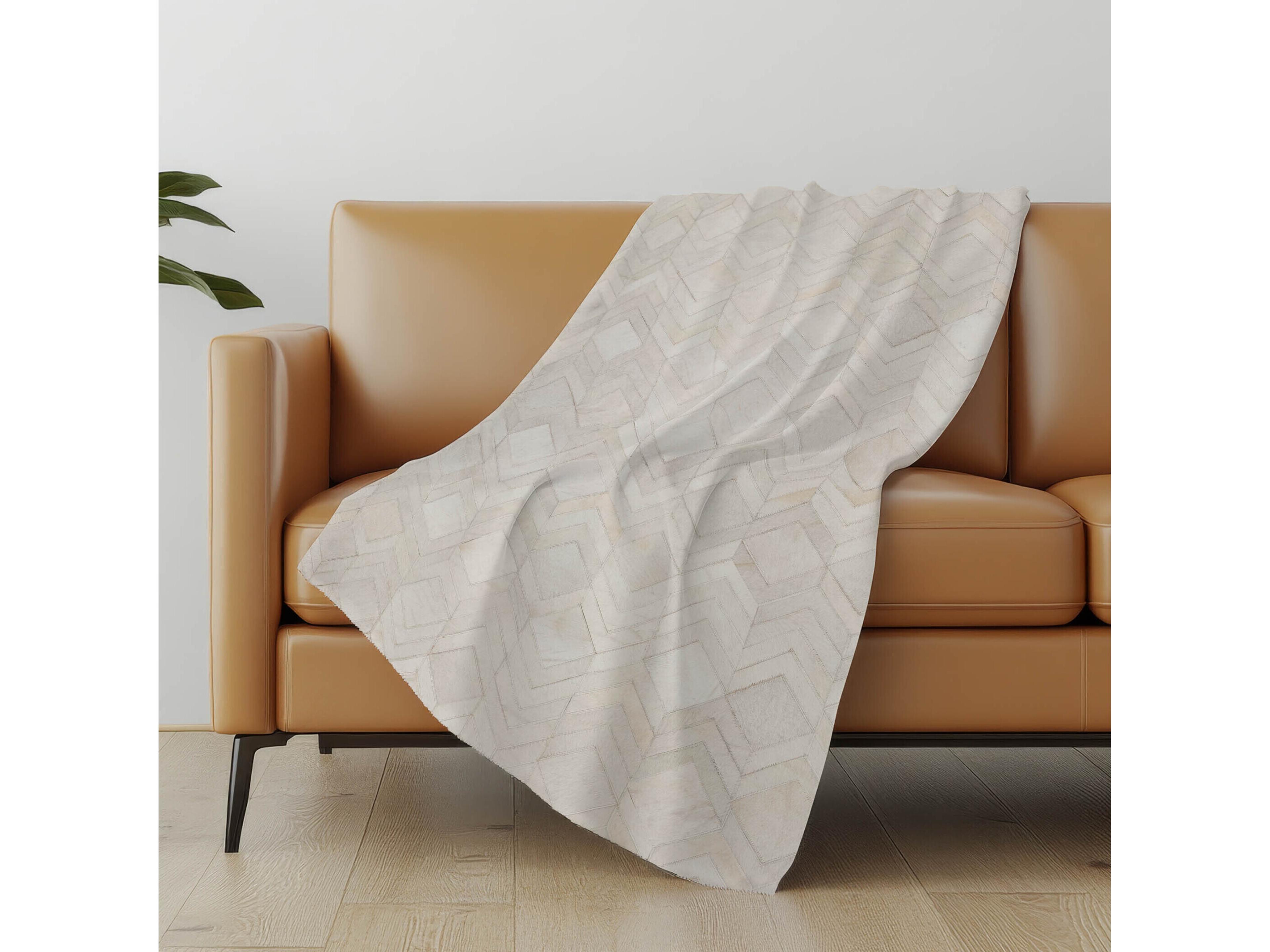 Dalyn Sherpa Ivory Polyester Throw
