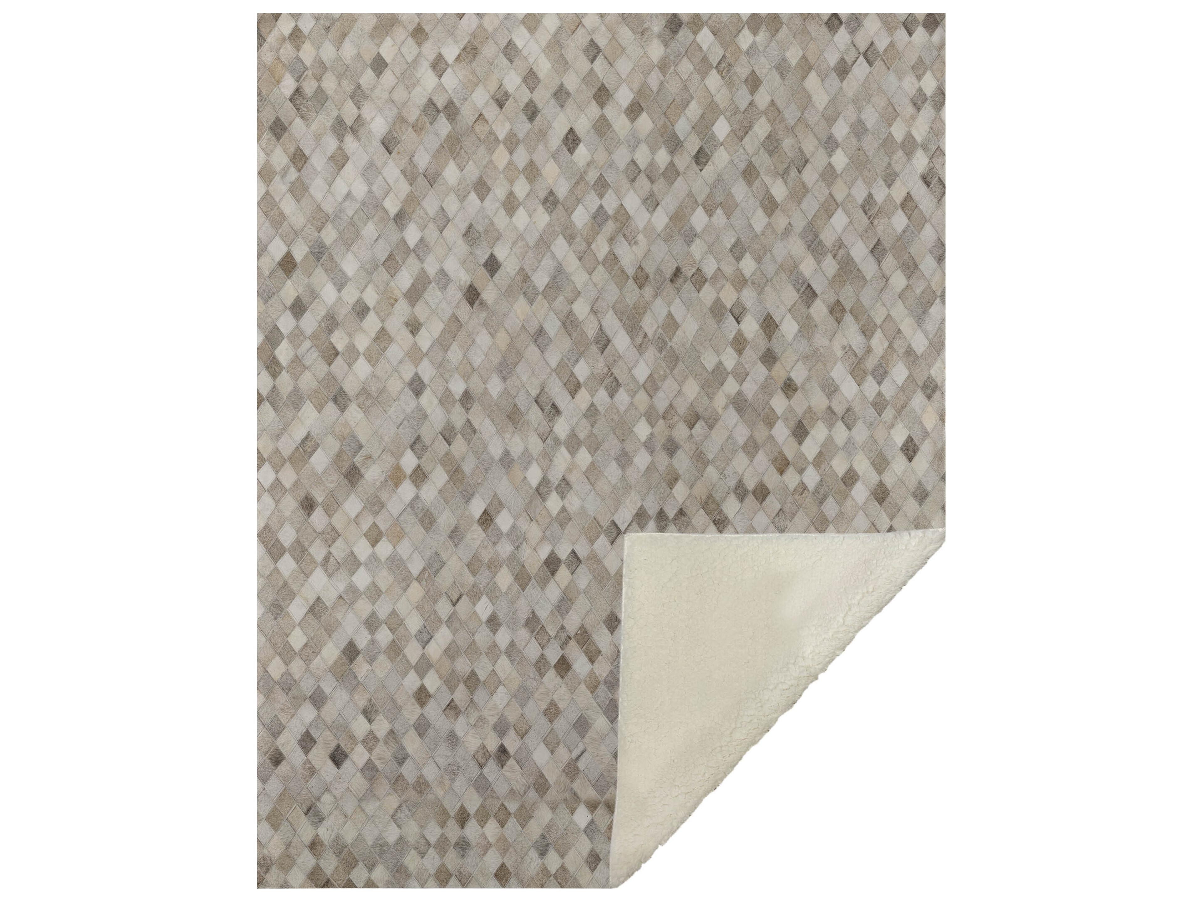 Dalyn Sherpa Gray Polyester Throw