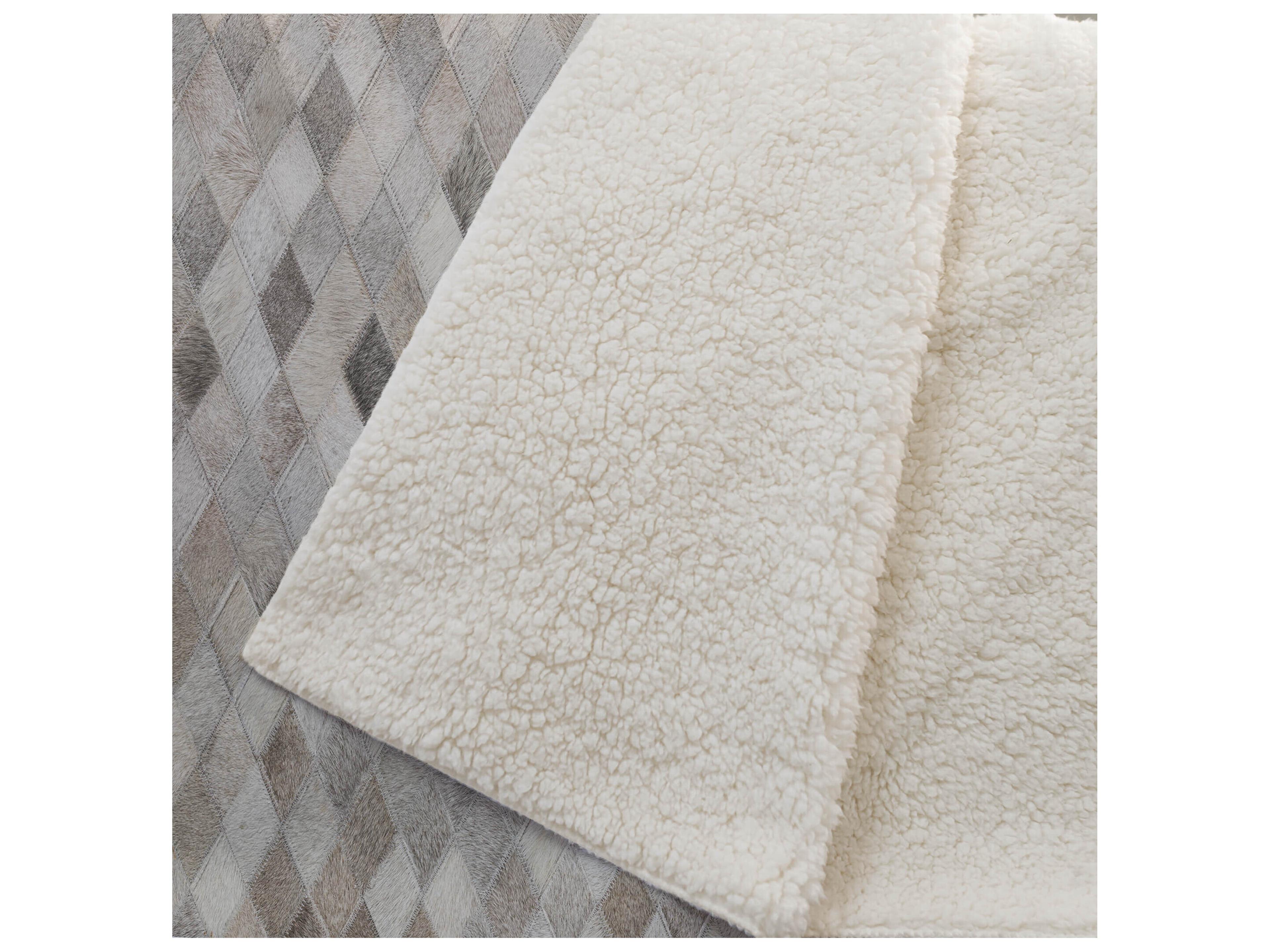 Dalyn Sherpa Gray Polyester Throw