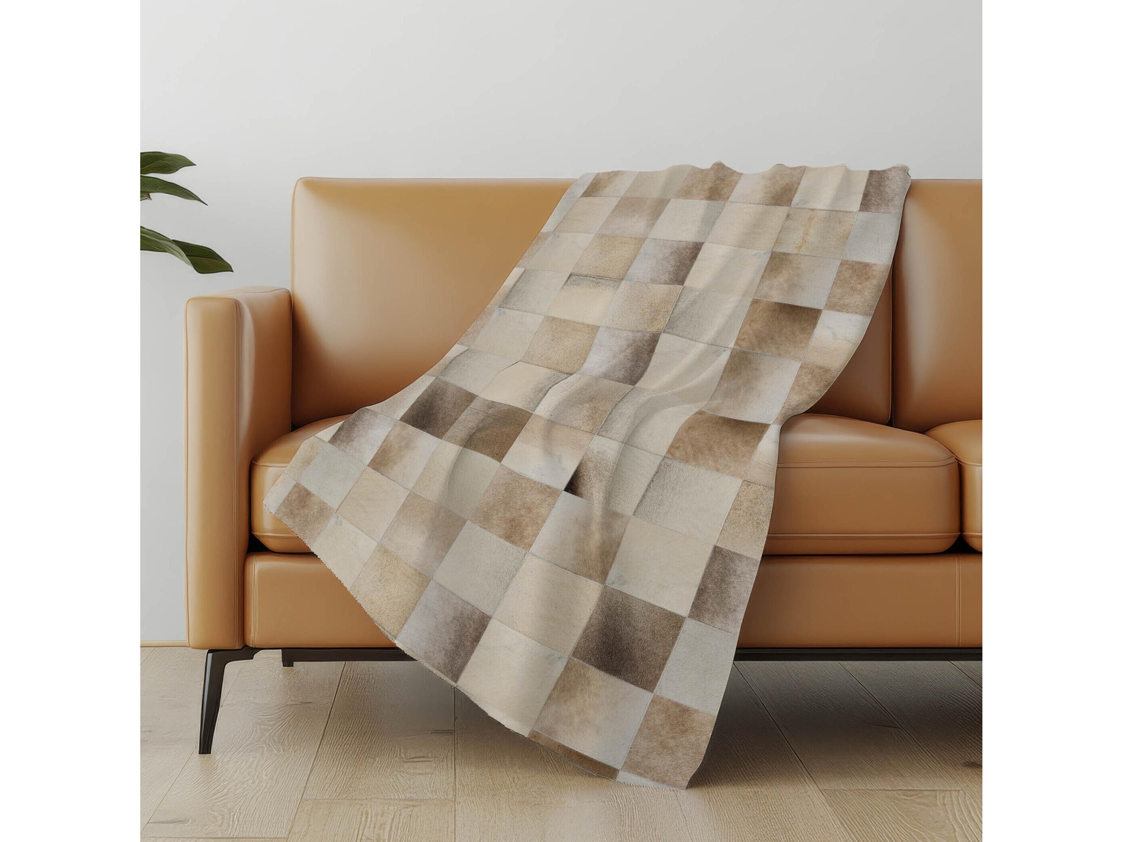 Dalyn Sherpa Taupe Polyester Throw