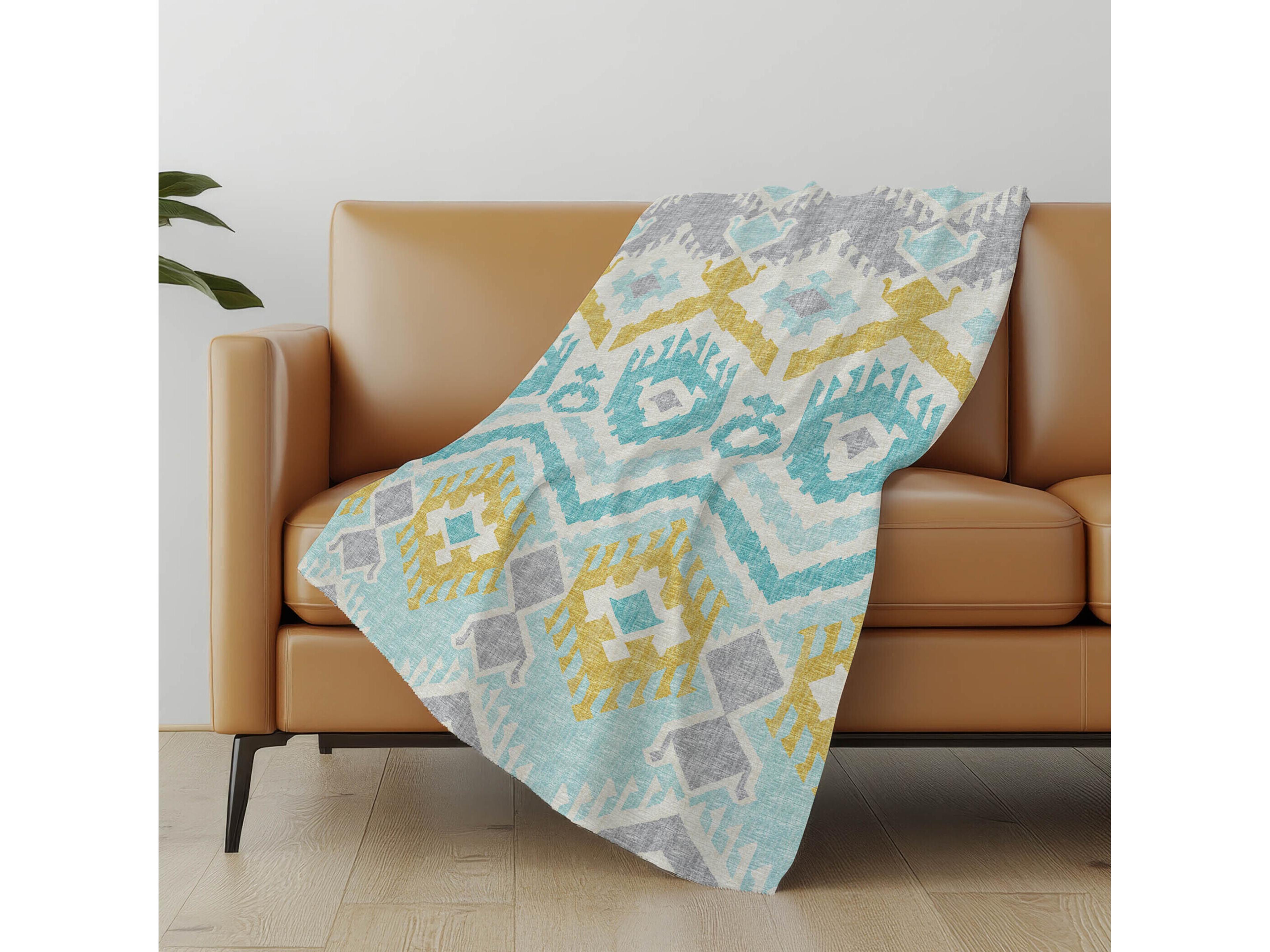 Dalyn Sherpa Blue Polyester Throw