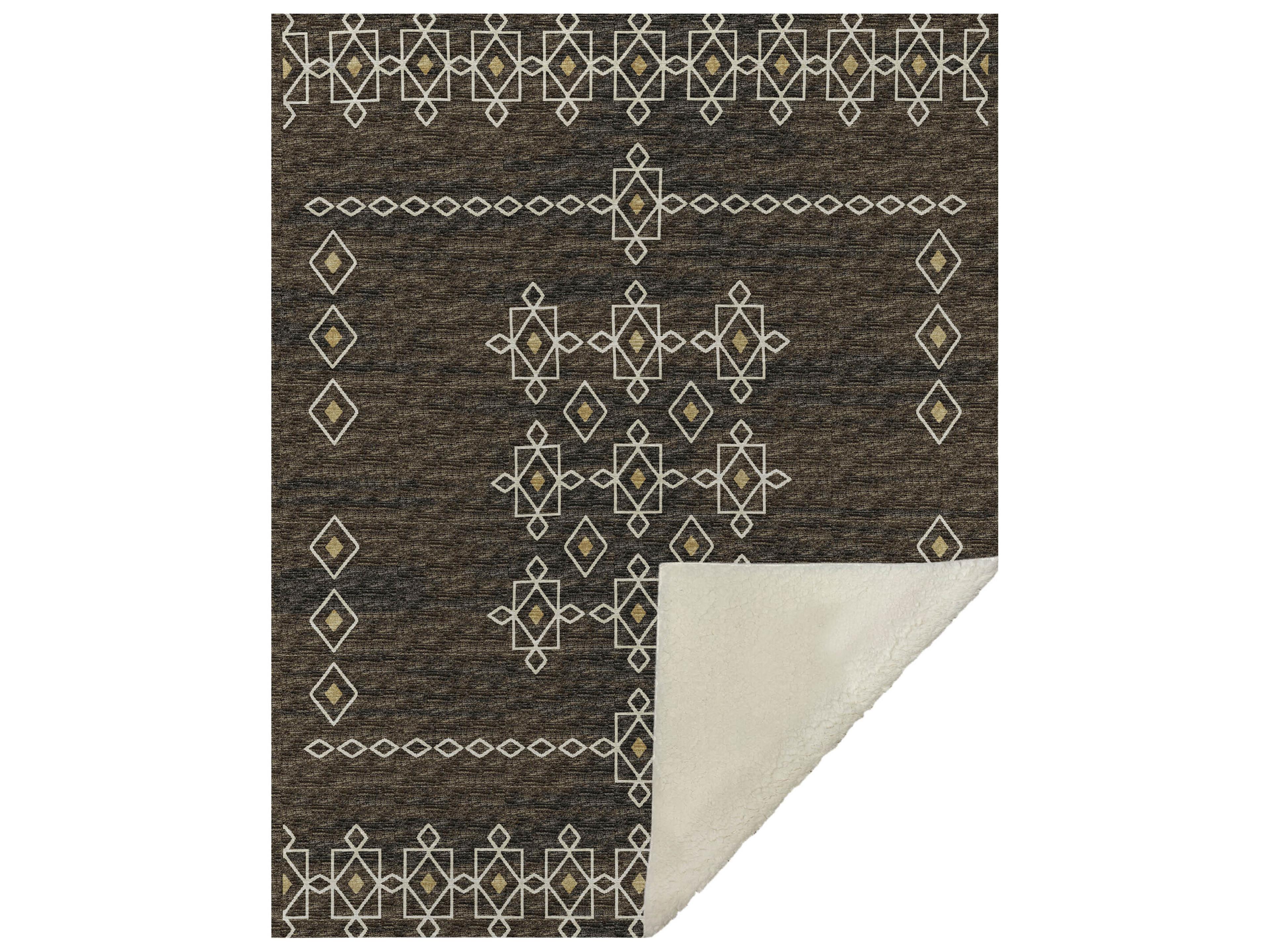 Sherpa Brown Polyester Throw