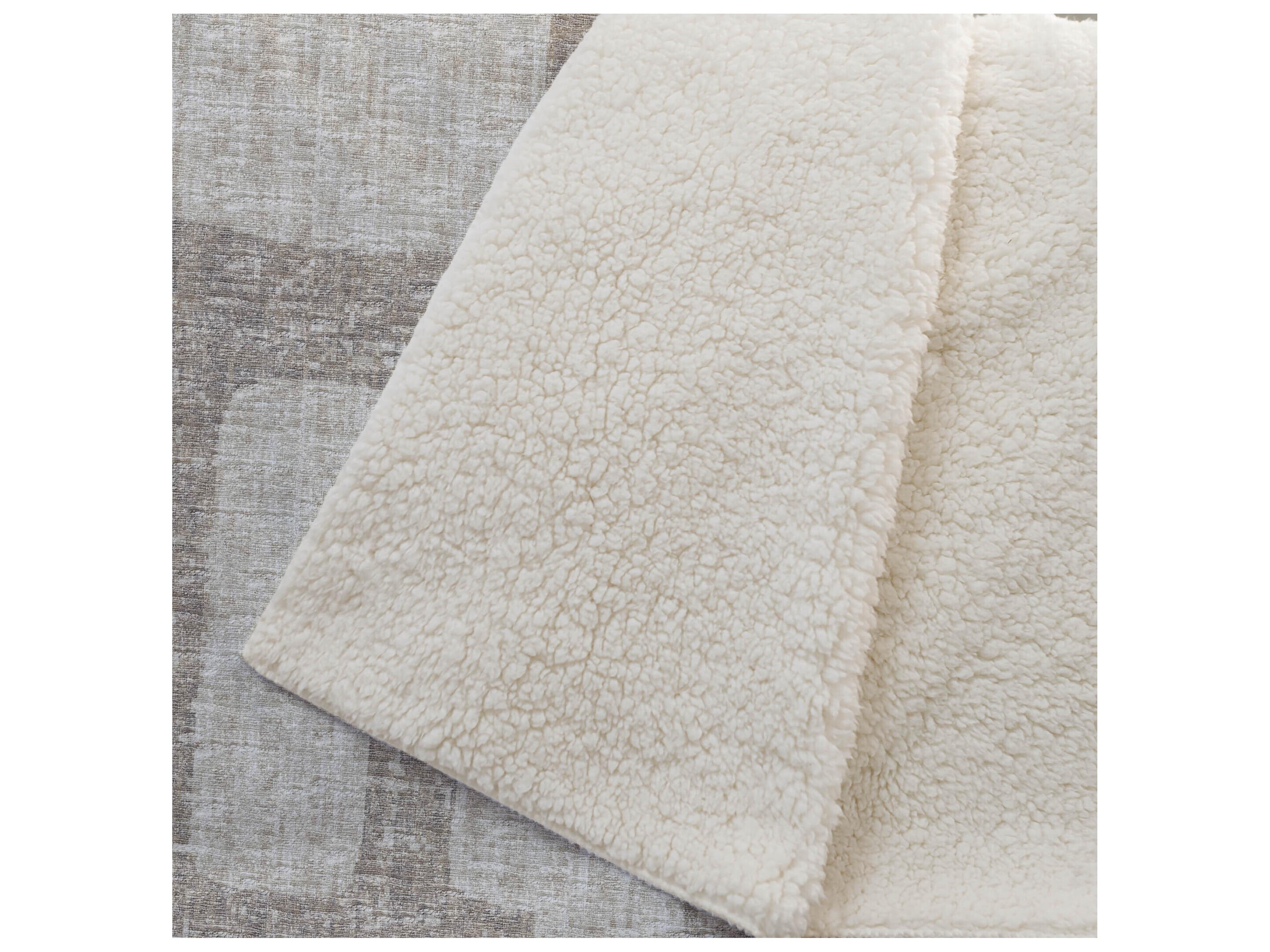 Dalyn Sherpa Neutral Polyester Throw
