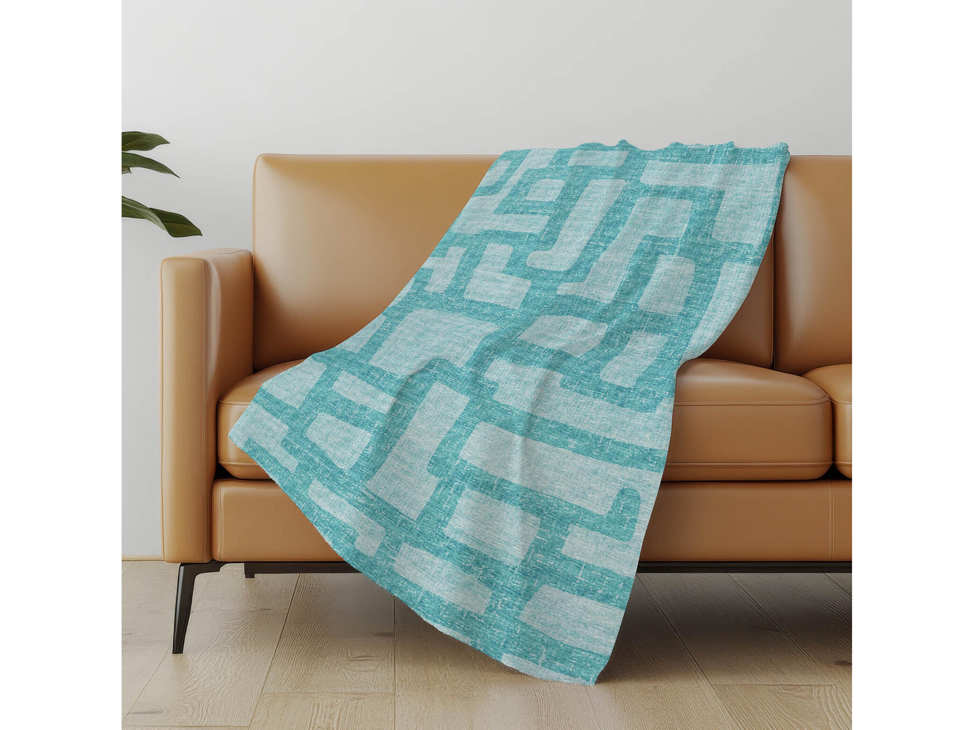 Dalyn Sherpa Blue Polyester Throw