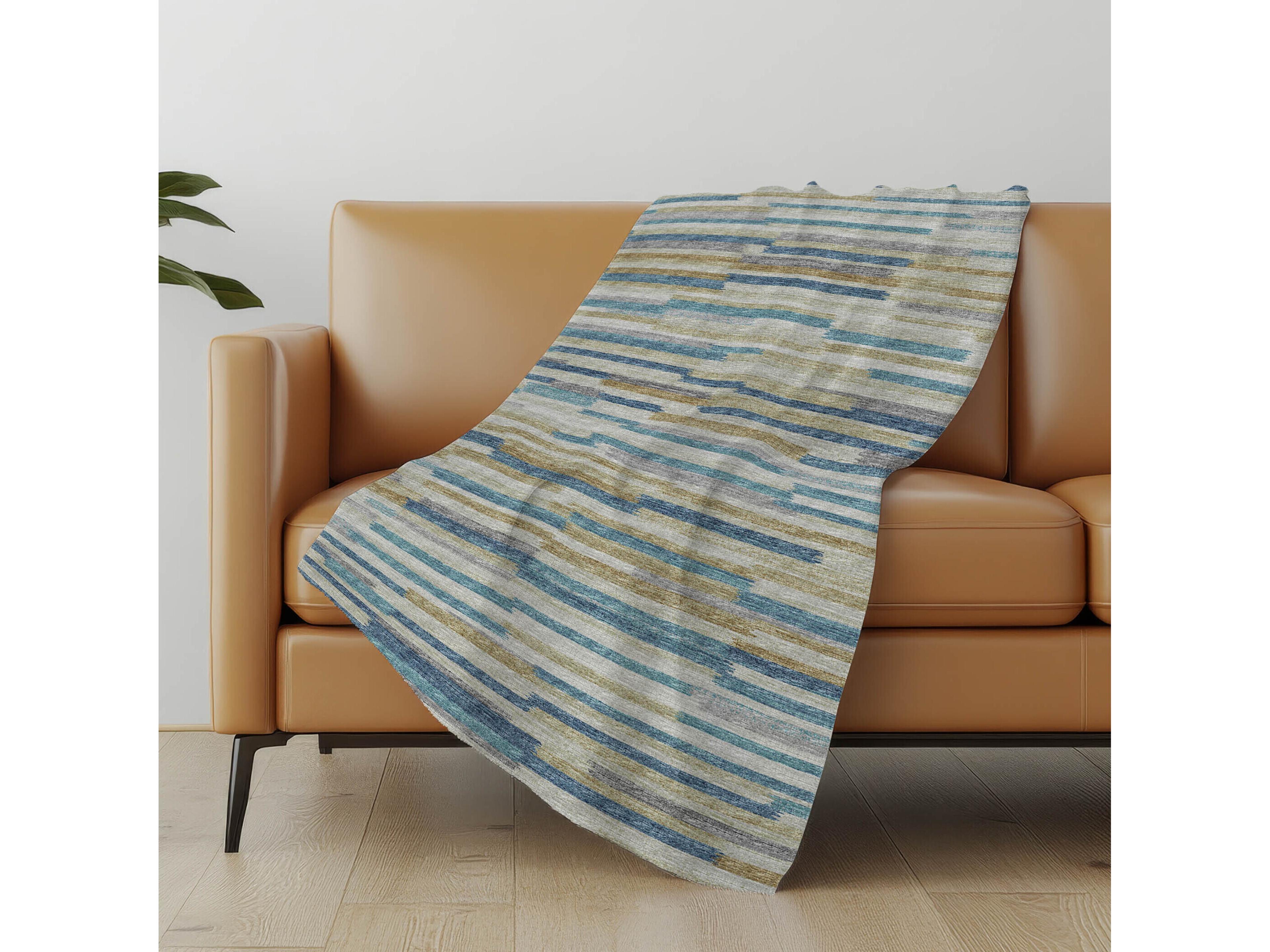Dalyn Sherpa Blue Polyester Throw