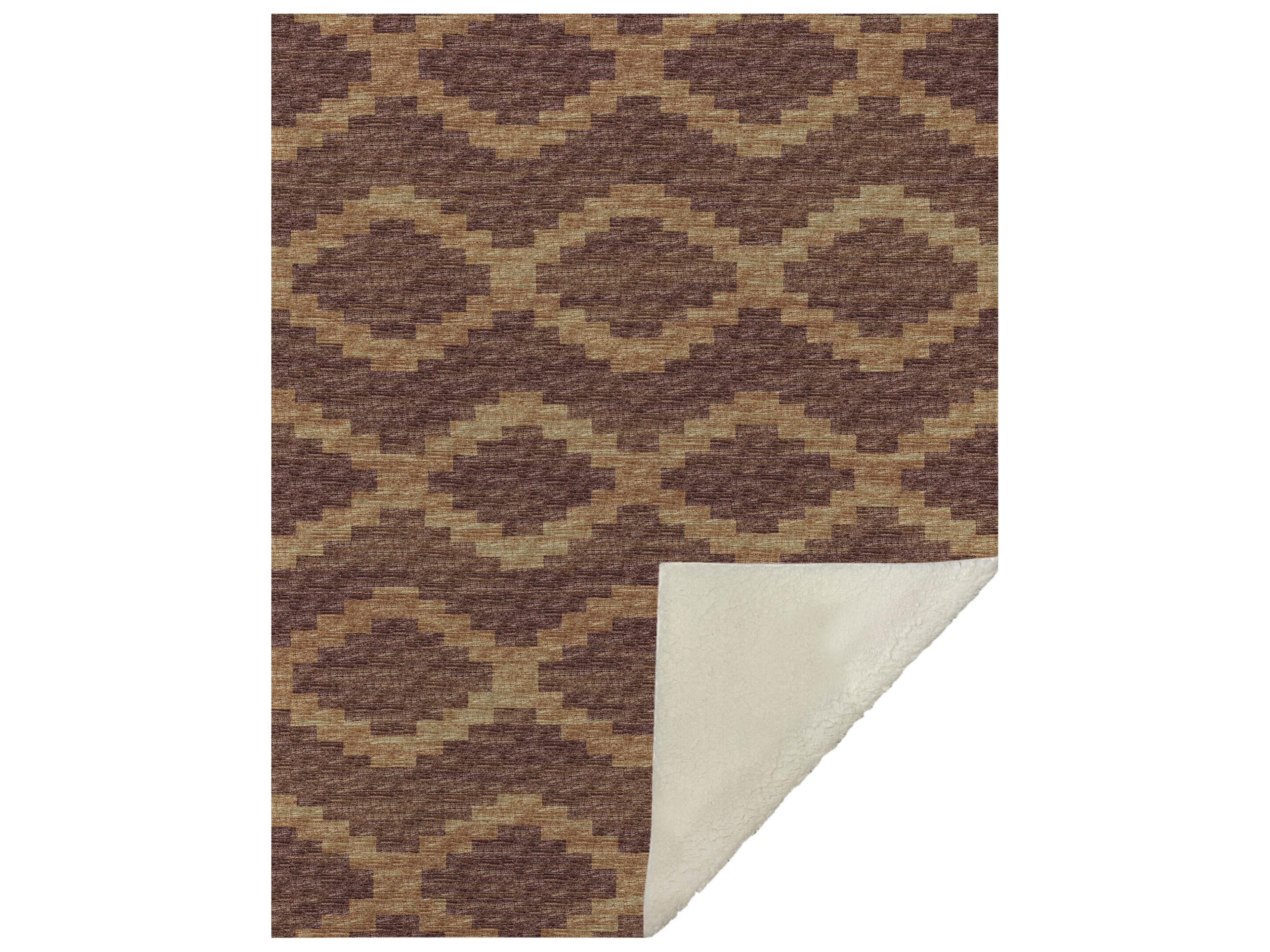 Dalyn Sherpa Red Polyester Throw