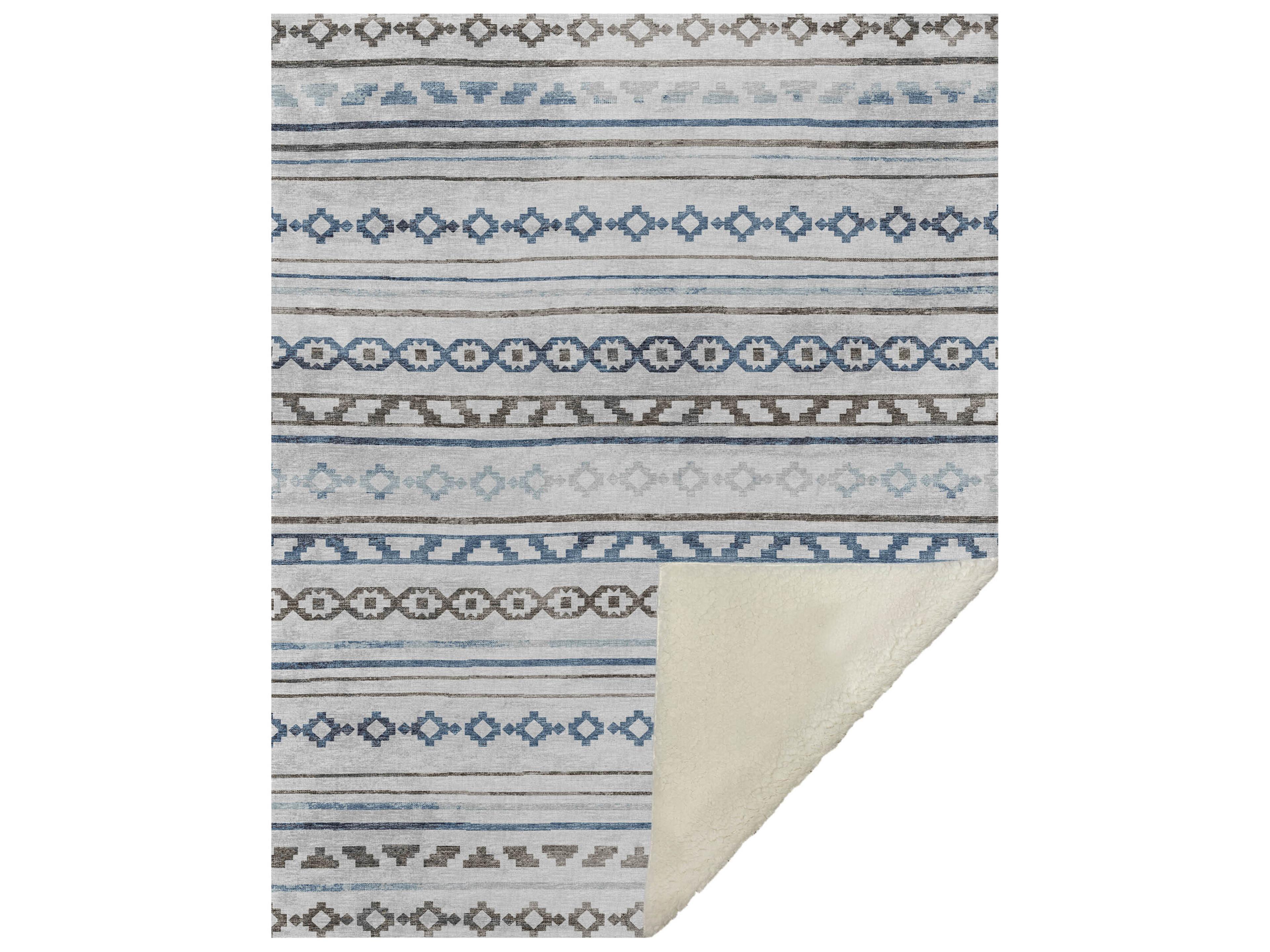 Sherpa Gray Polyester Throw