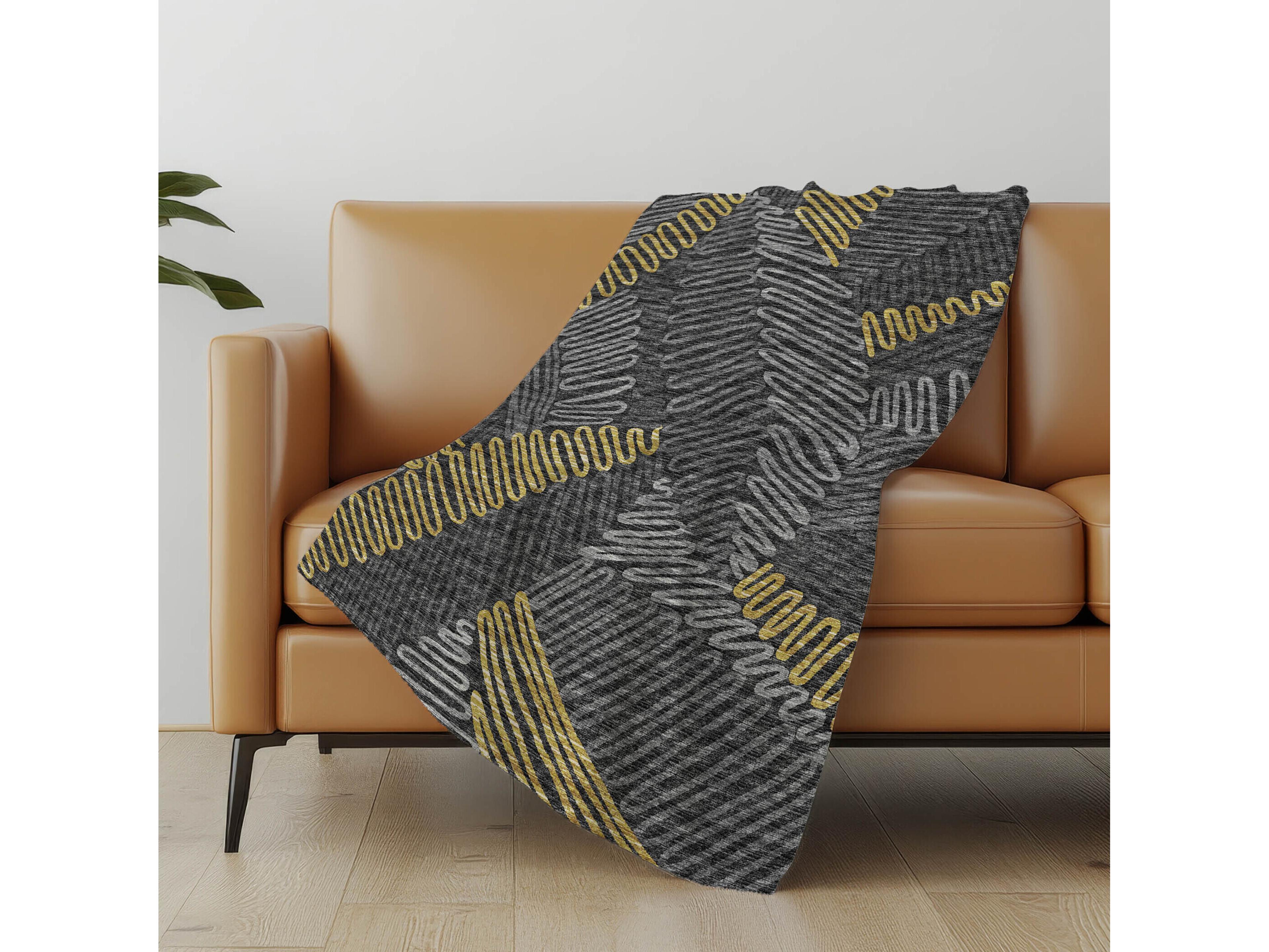 Dalyn Sherpa Gray Polyester Throw