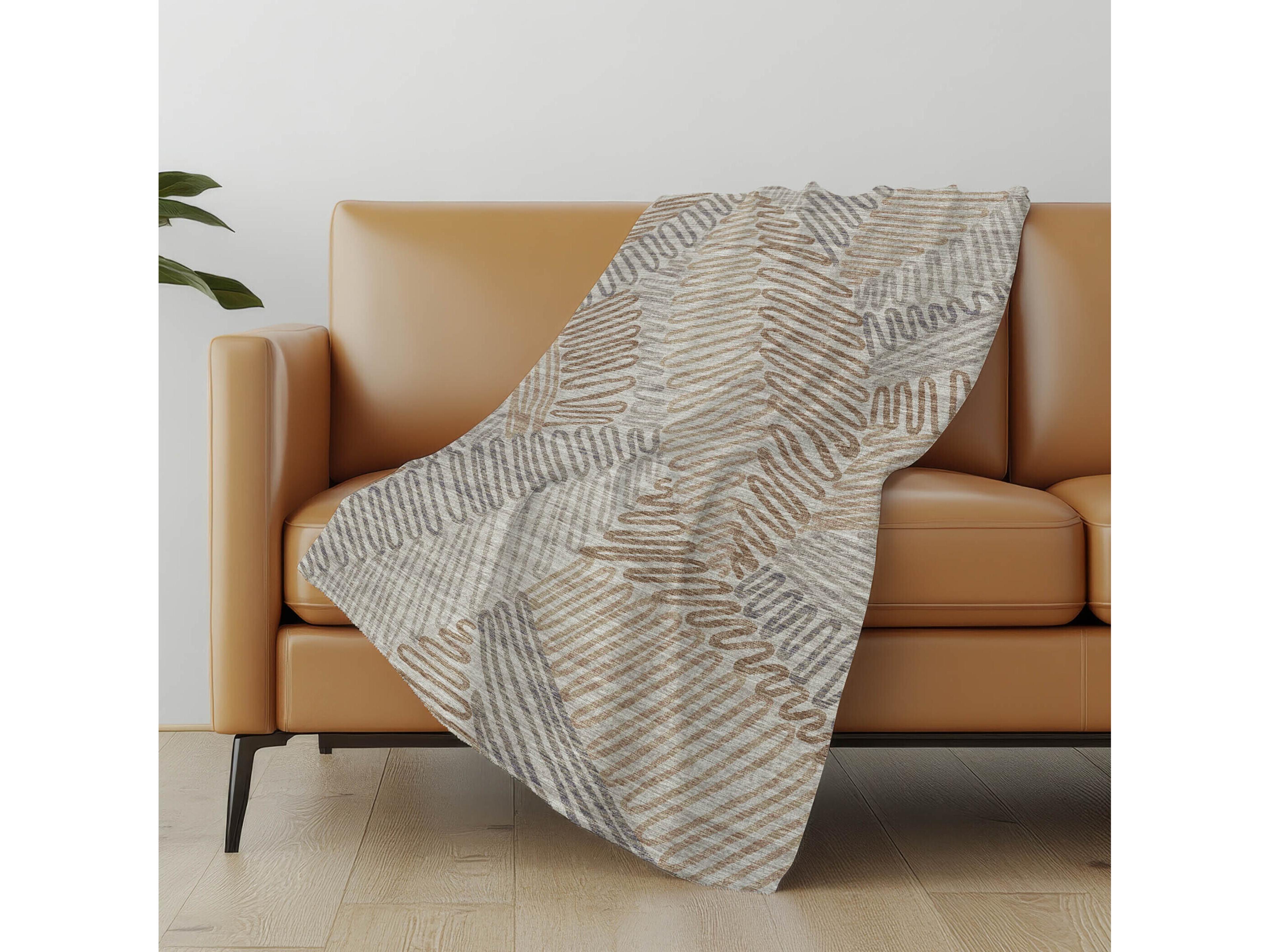 Dalyn Sherpa Neutral Polyester Throw