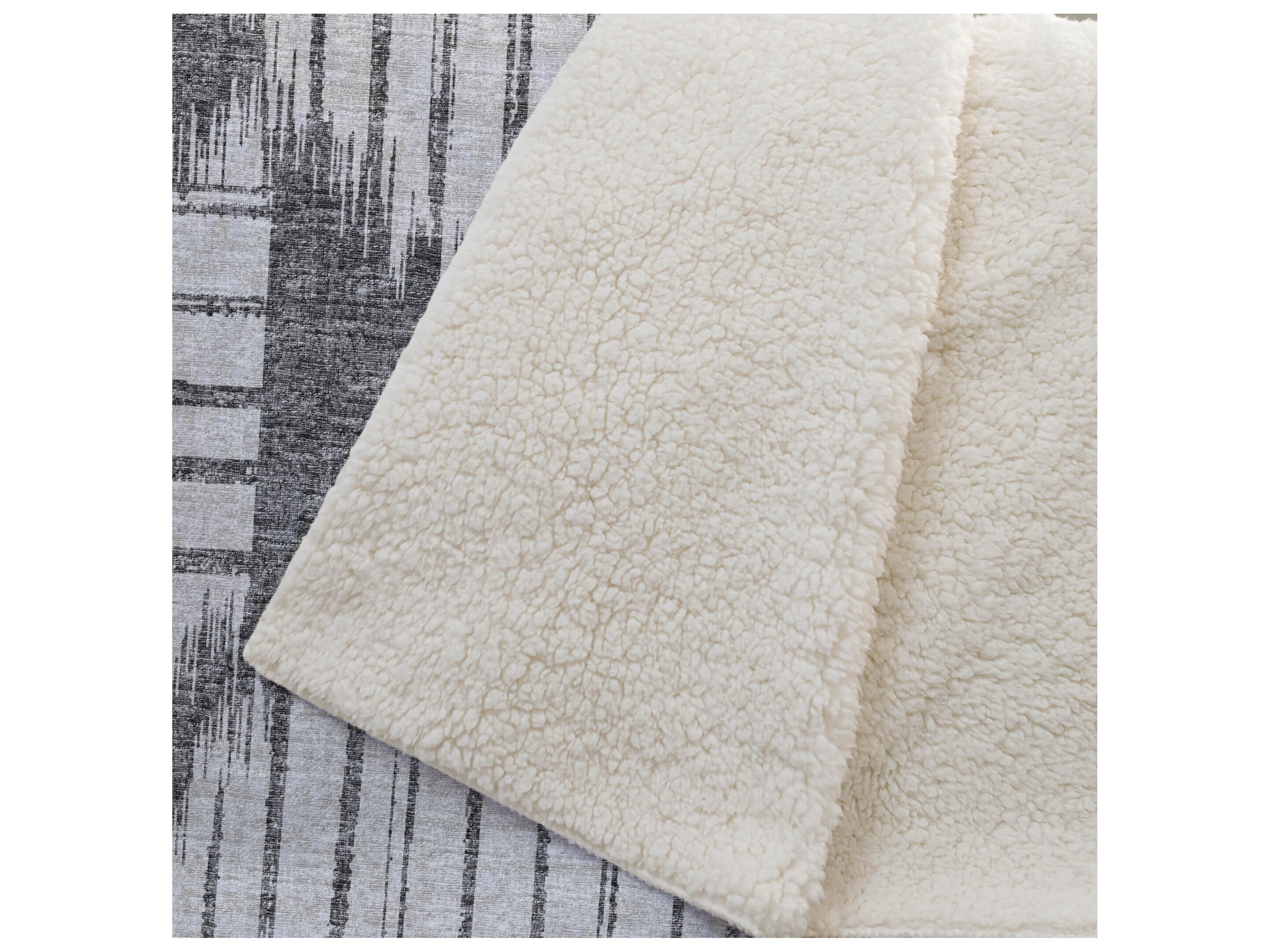 Dalyn Sherpa Gray Polyester Throw