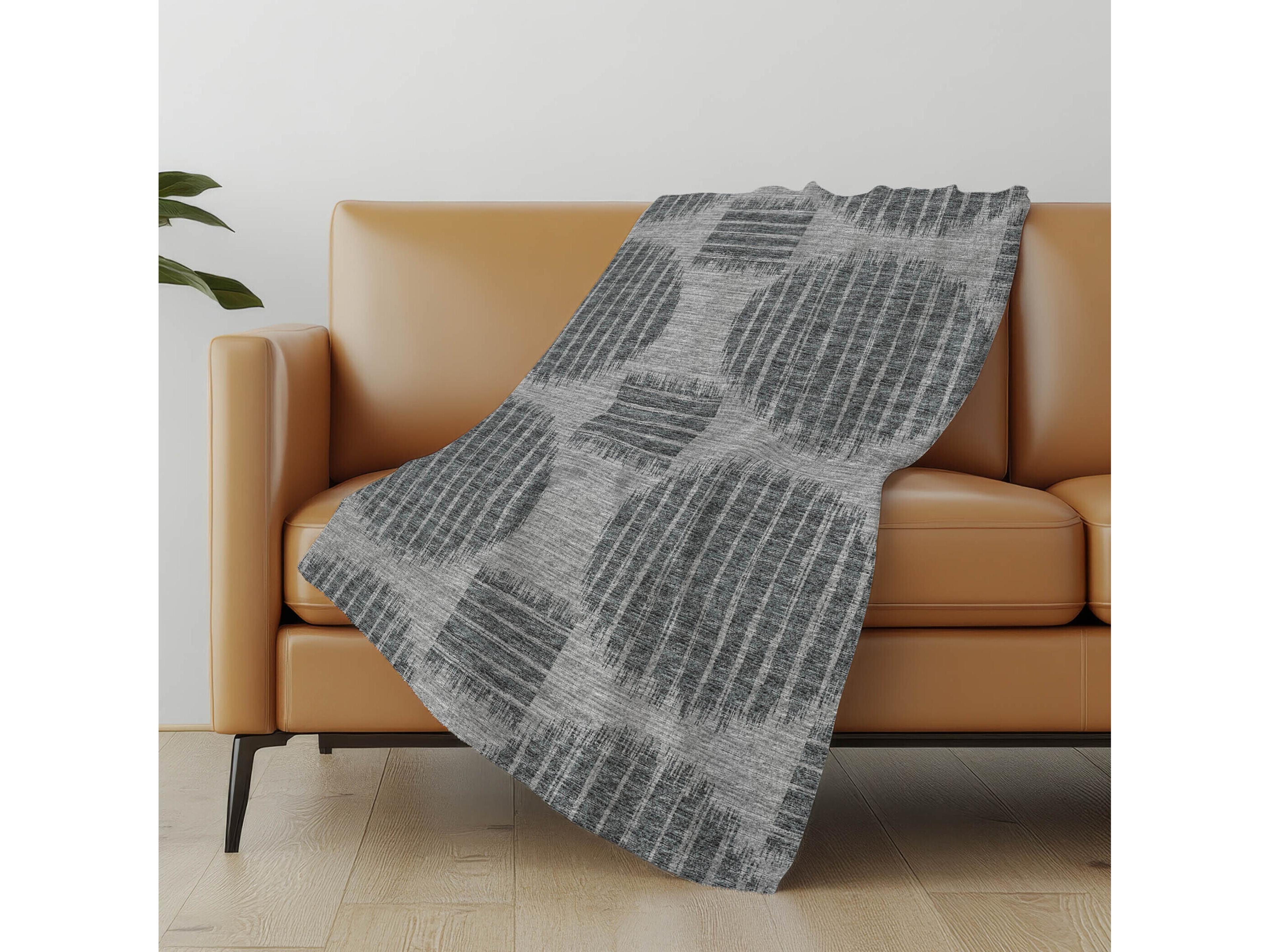 Dalyn Sherpa Gray Polyester Throw