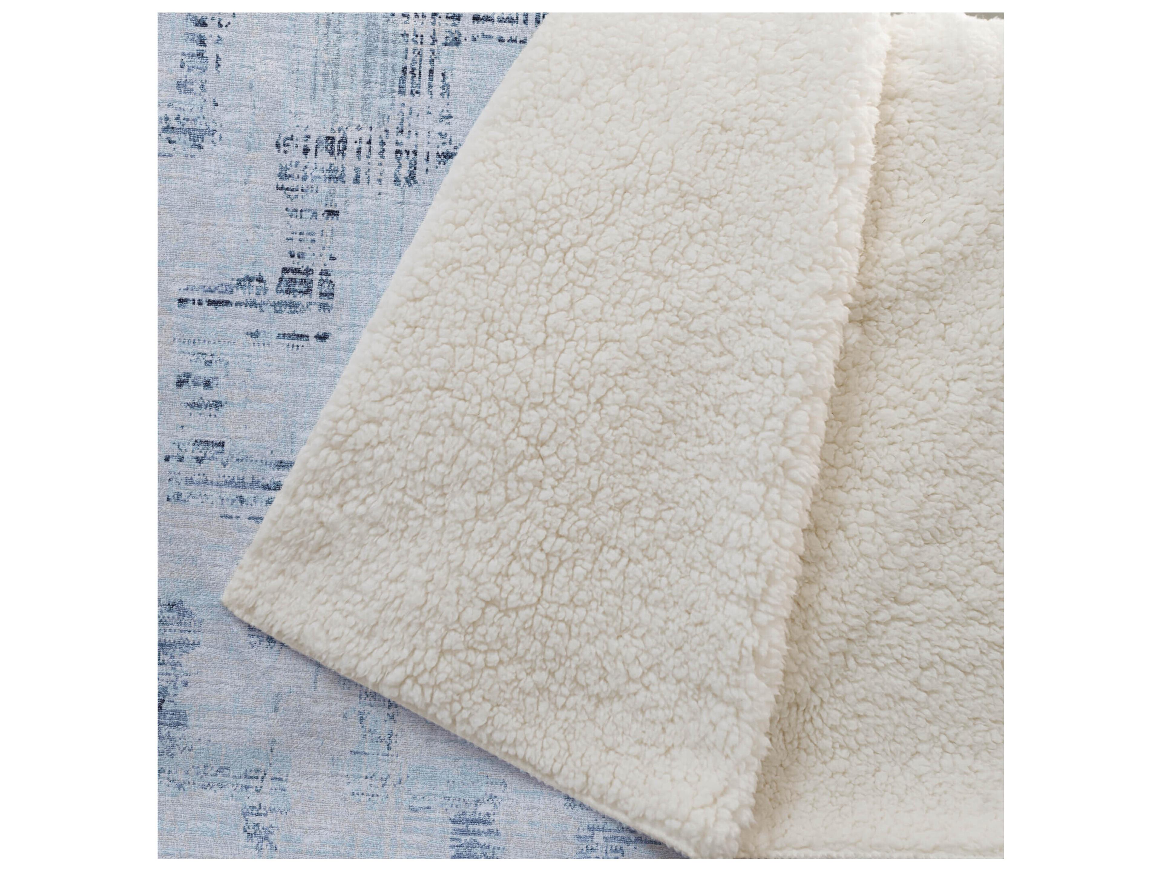 Dalyn Sherpa Blue Polyester Throw