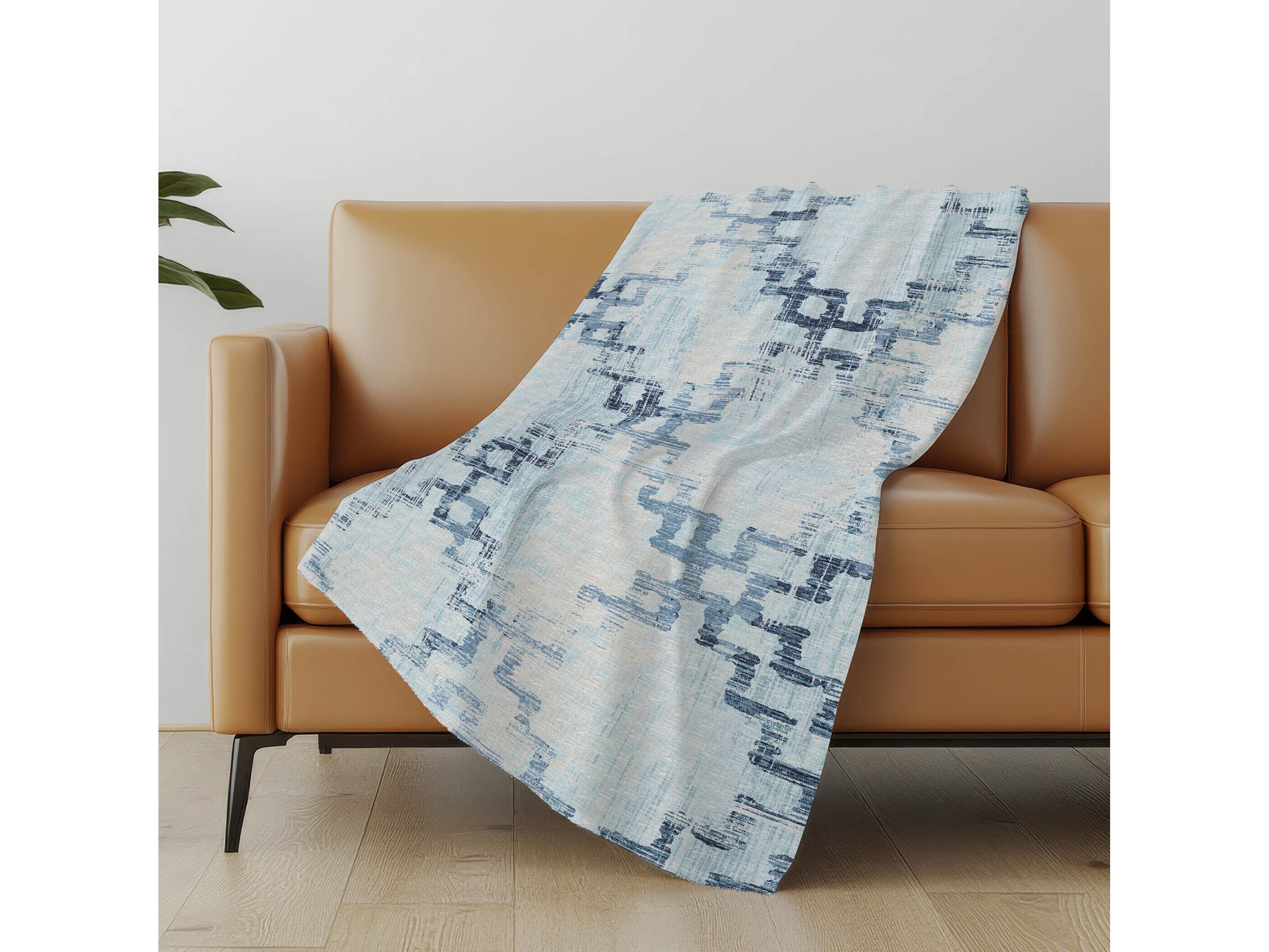 Dalyn Sherpa Blue Polyester Throw
