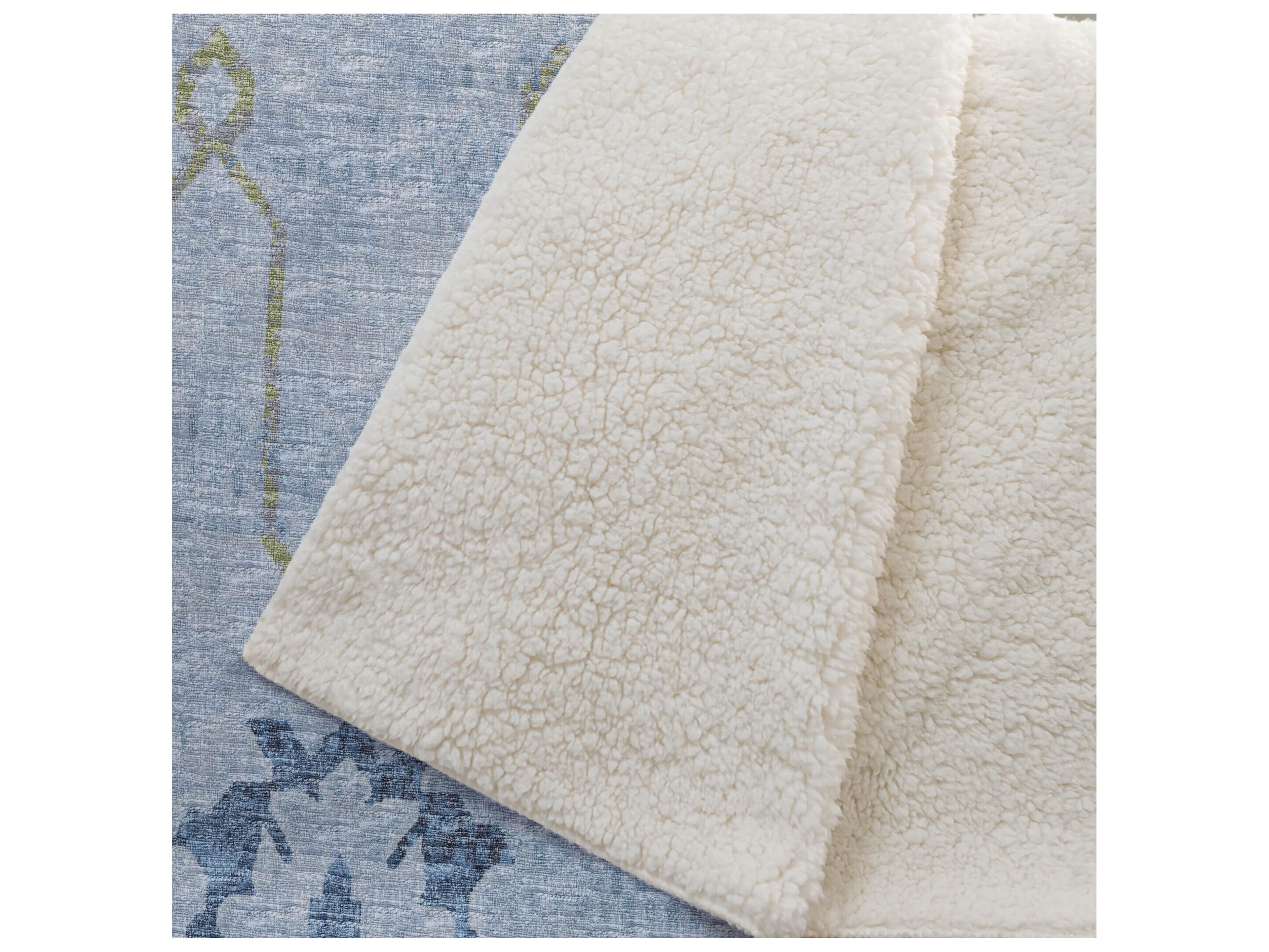 Dalyn Sherpa Blue Polyester Throw