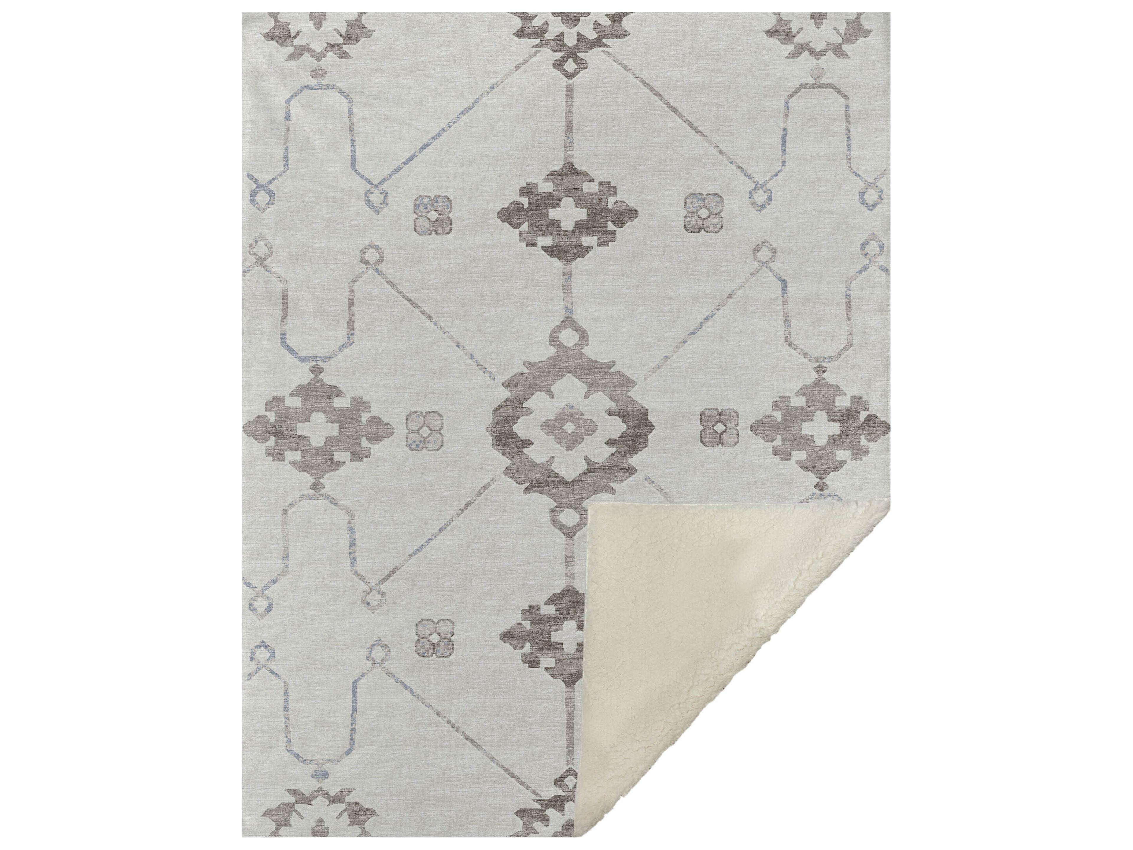 Sherpa Neutral Polyester Throw