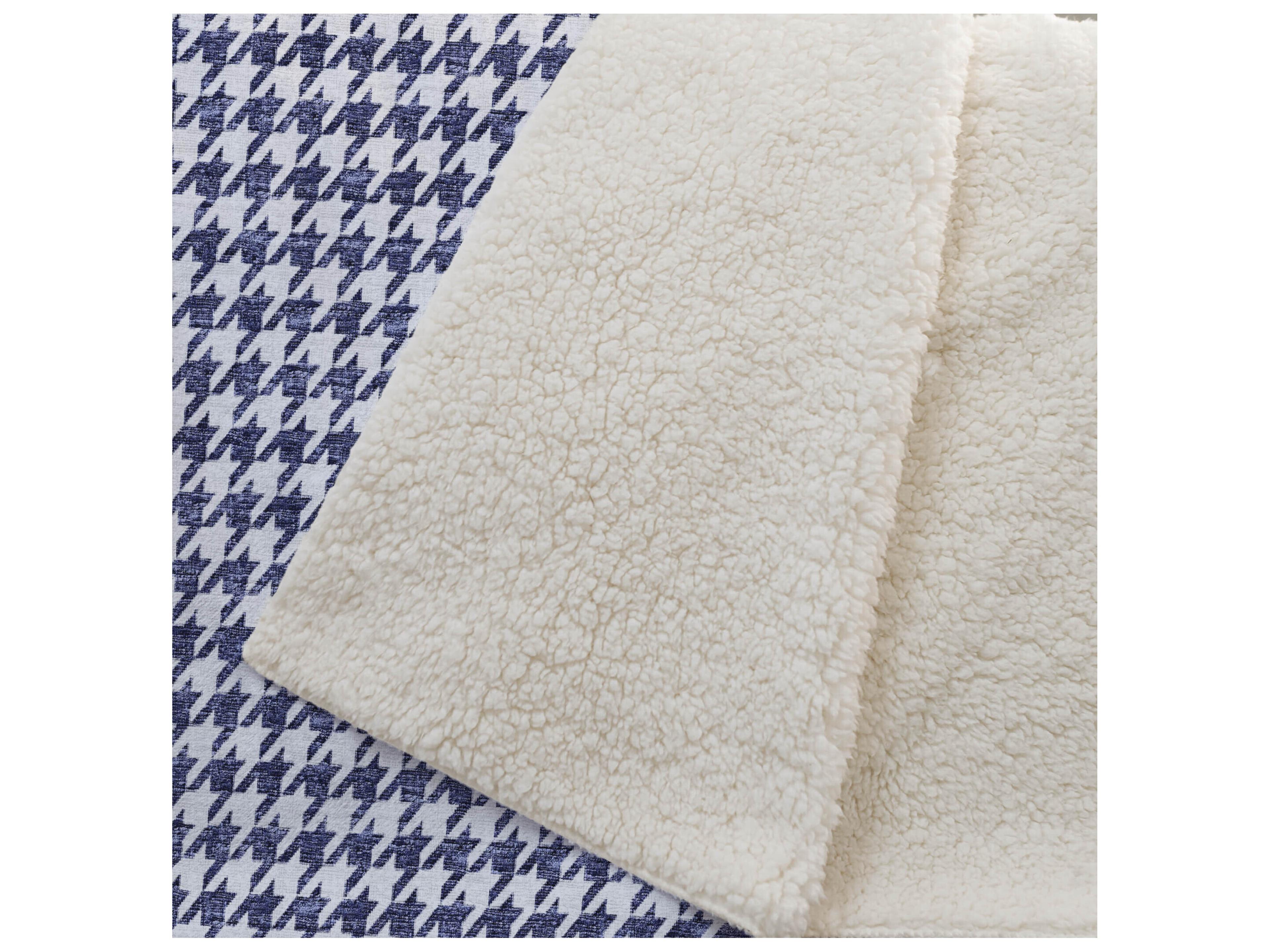 Dalyn Sherpa Blue Polyester Throw