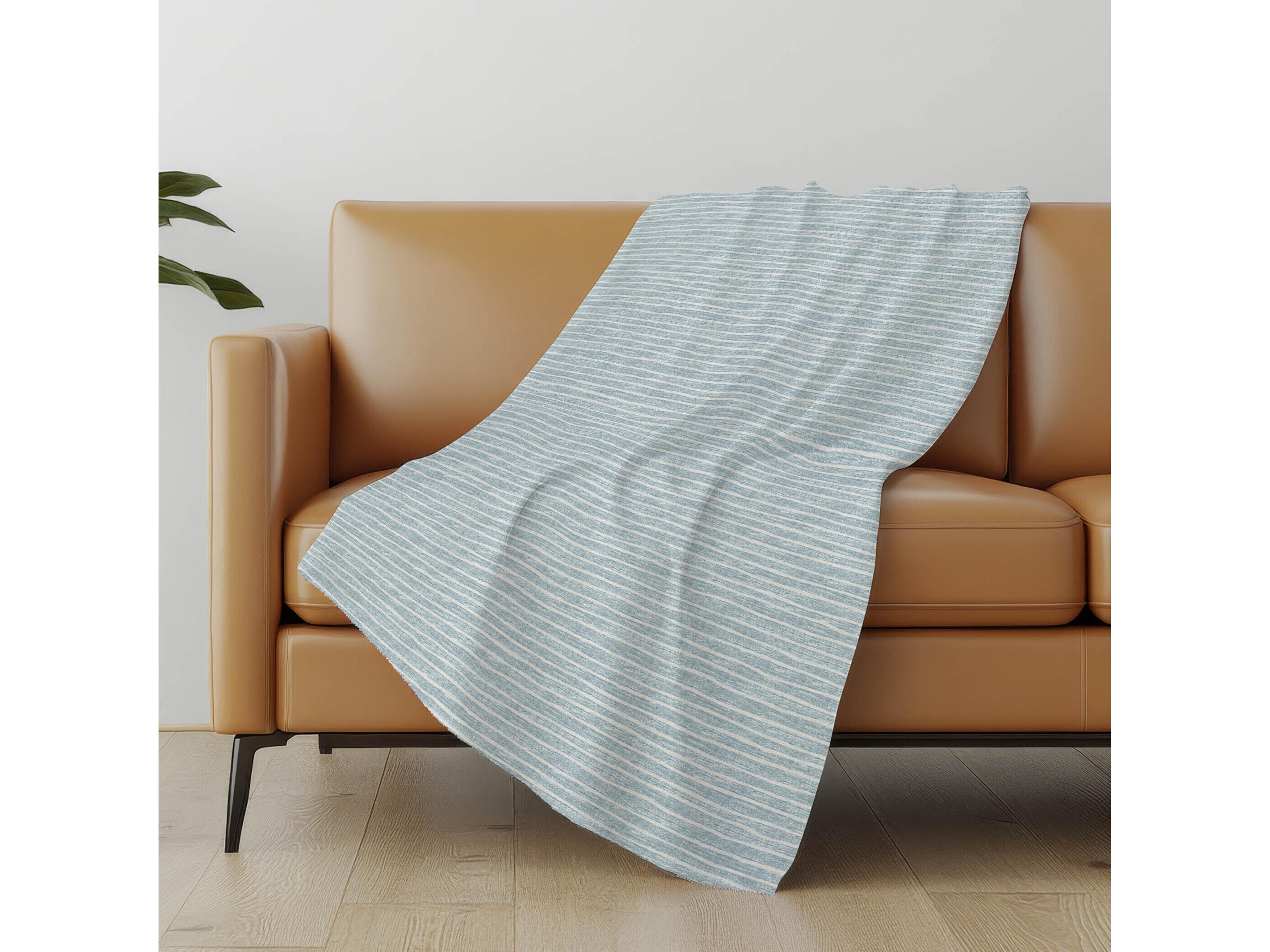 Dalyn Sherpa Blue Polyester Throw