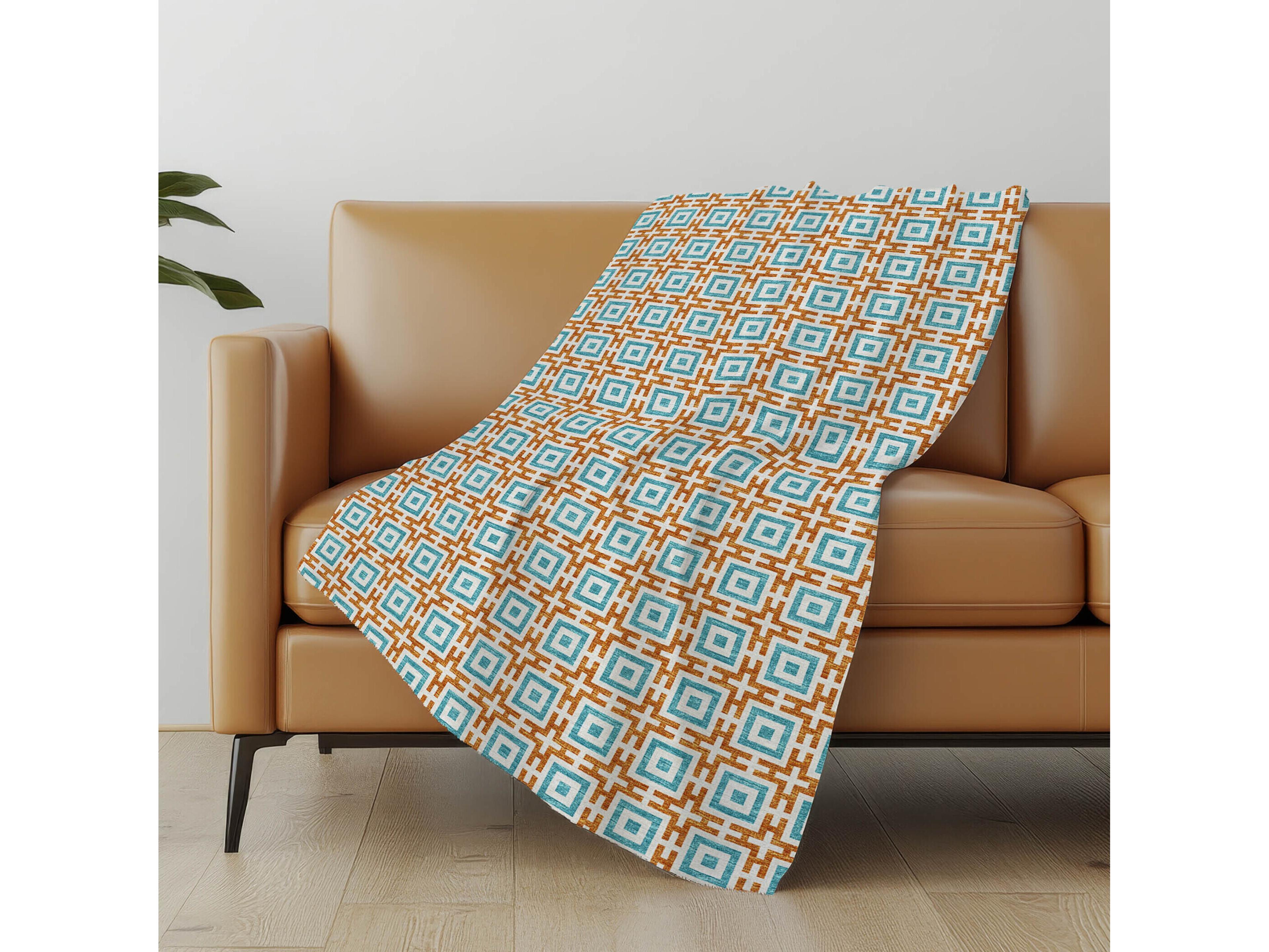 Dalyn Sherpa Orange Polyester Throw